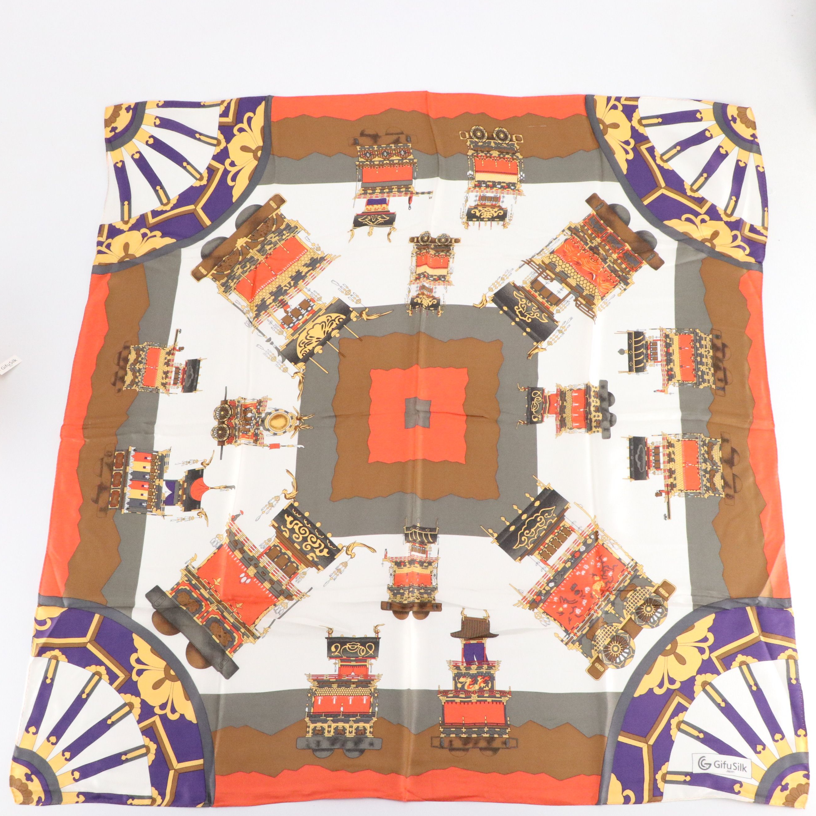 Japanese Scarves Including Gifu Silk with Other Scarves and Linens