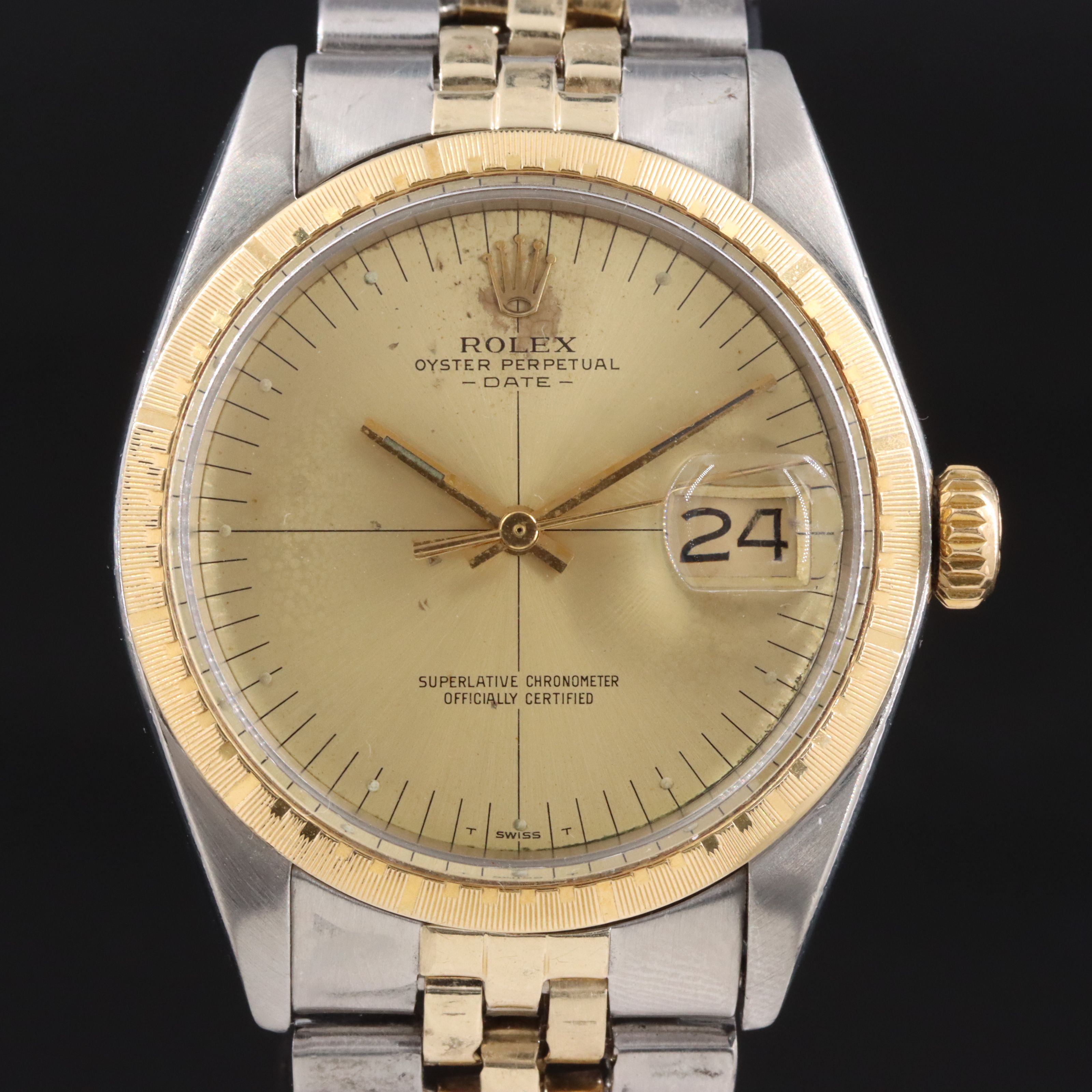 1971 Rolex Two Tone Zephry Dial Model 1512 Watch