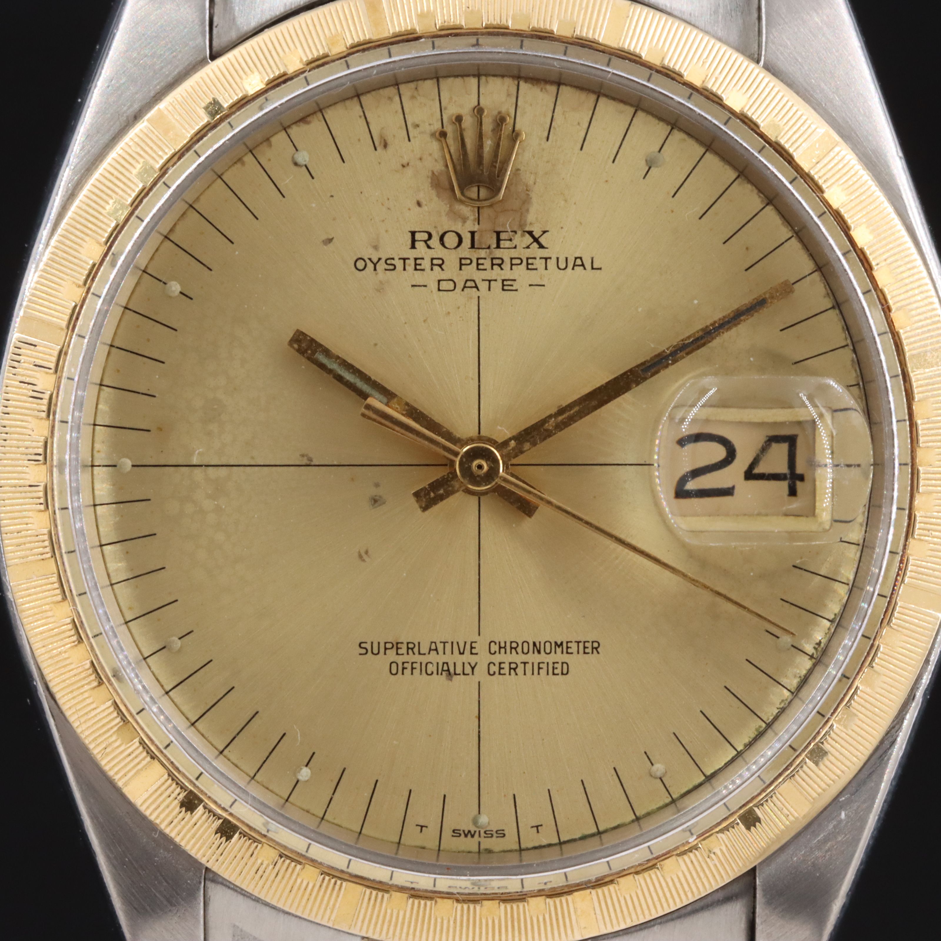 1971 Rolex Two Tone Zephry Dial Model 1512 Watch