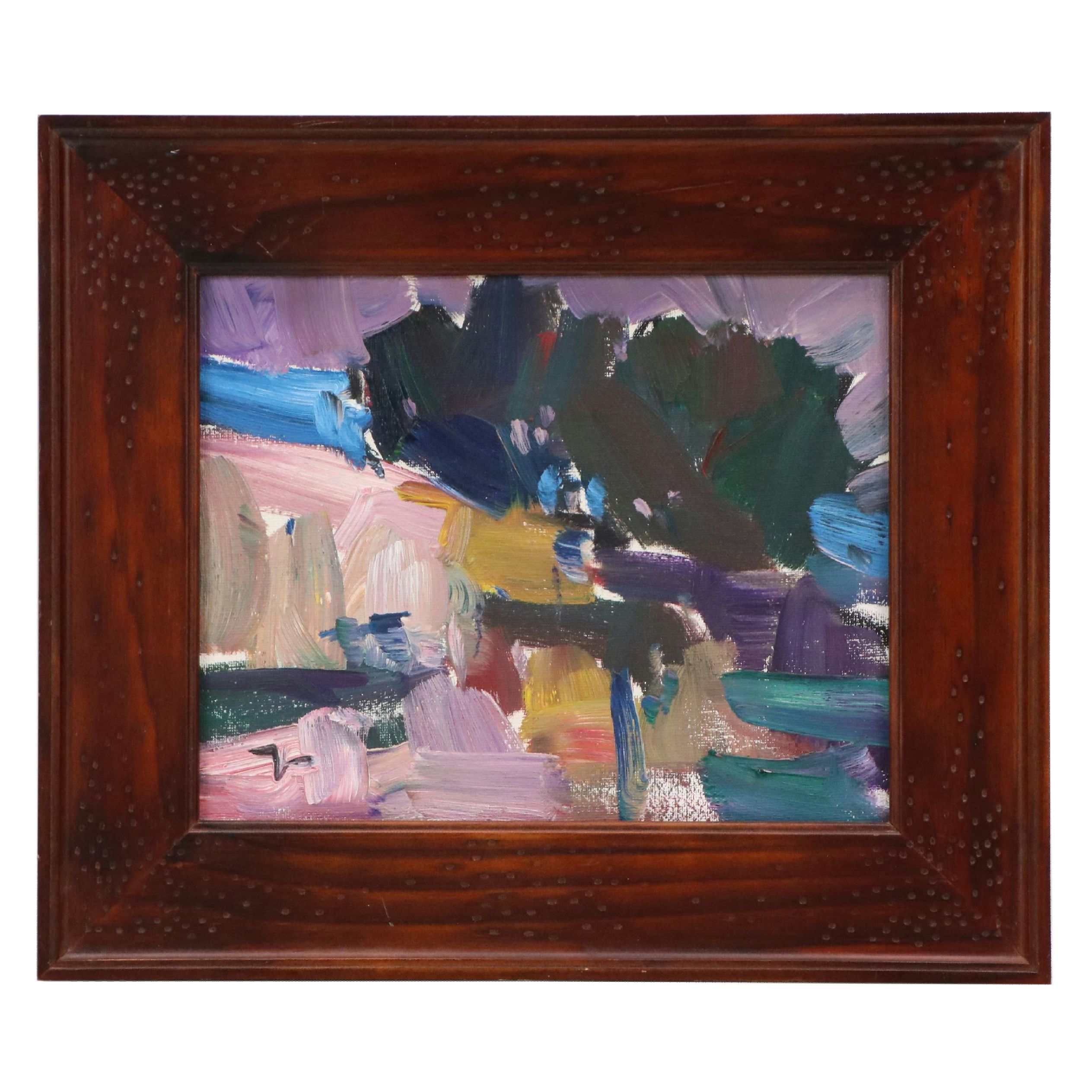 Jose Trujillo Oil Painting "Purple Sunset," 2019