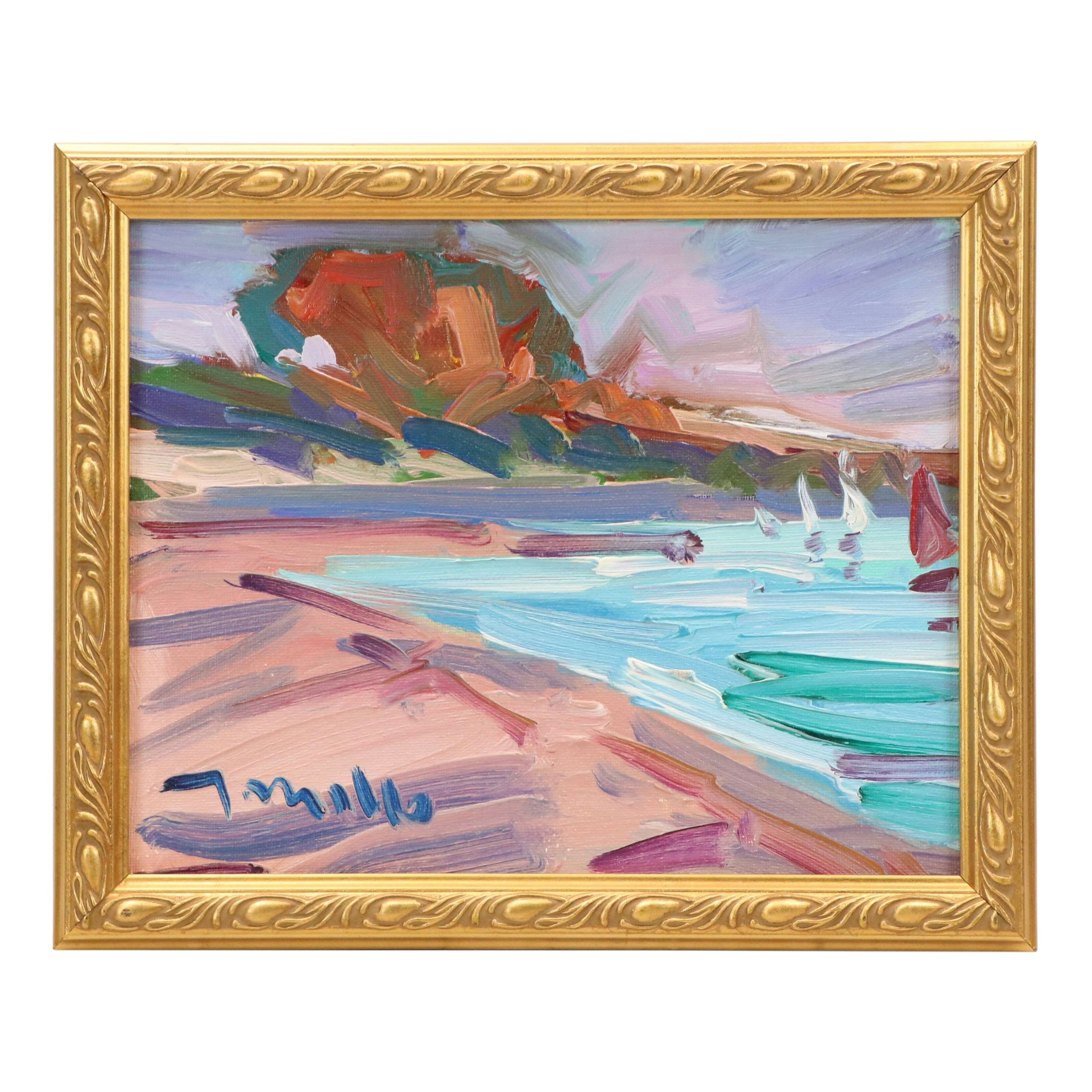 Jose Trujillo Oil Painting "The Beach," 2016