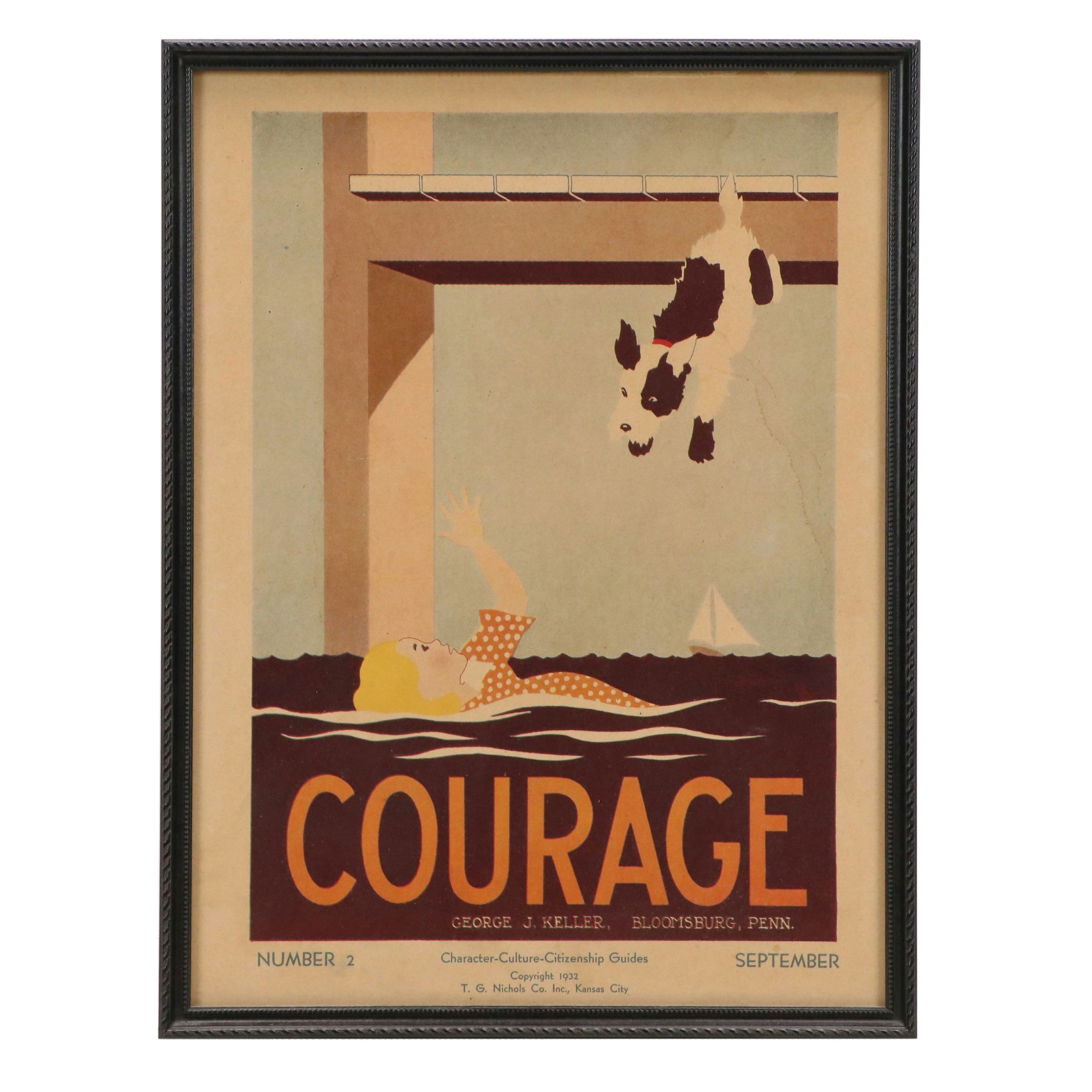 Character-Culture-Citizenship Guides George J. Keller Relief Halftone "Courage"