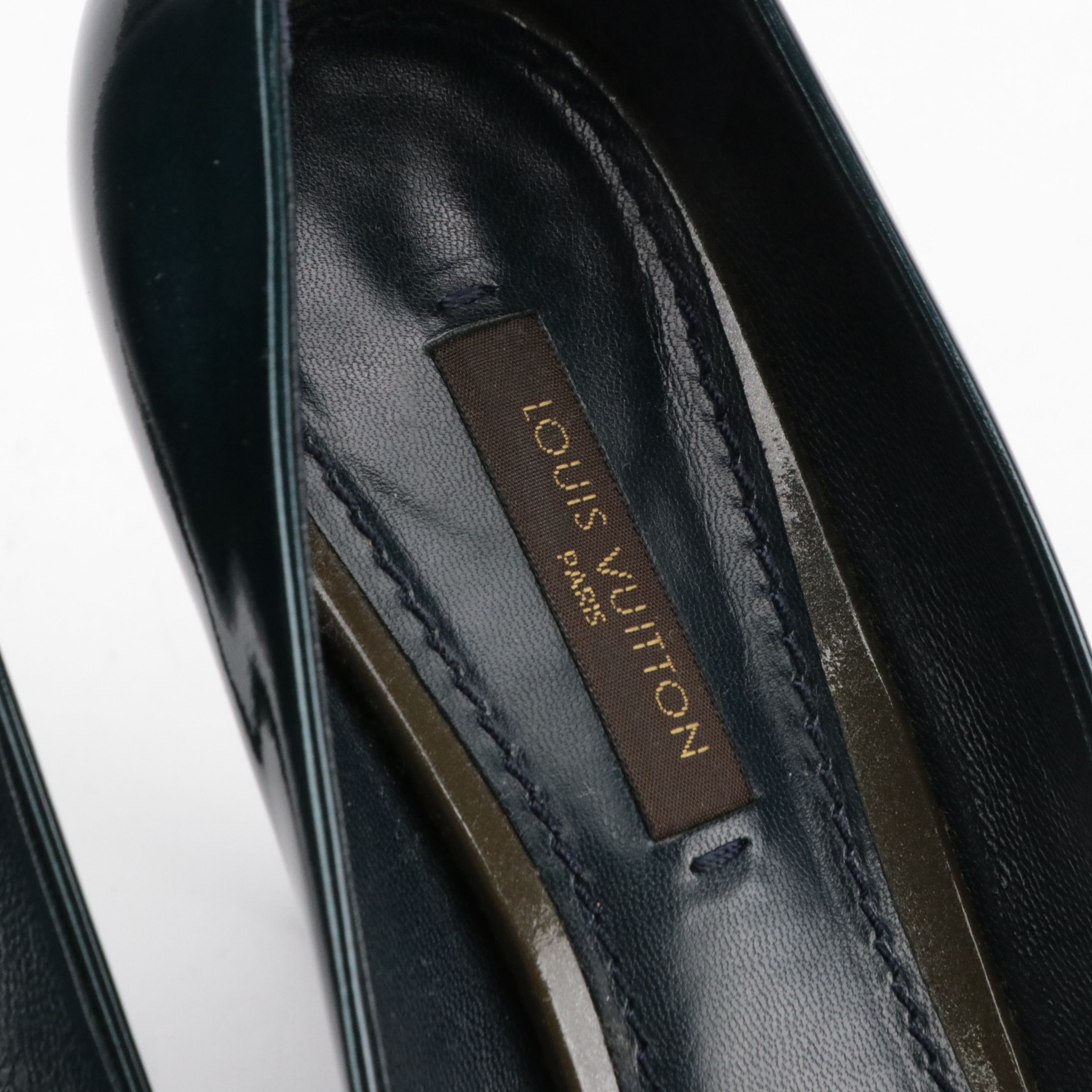 Louis Vuitton Patent Leather Pointy Toe Pumps with Multicolor Heel