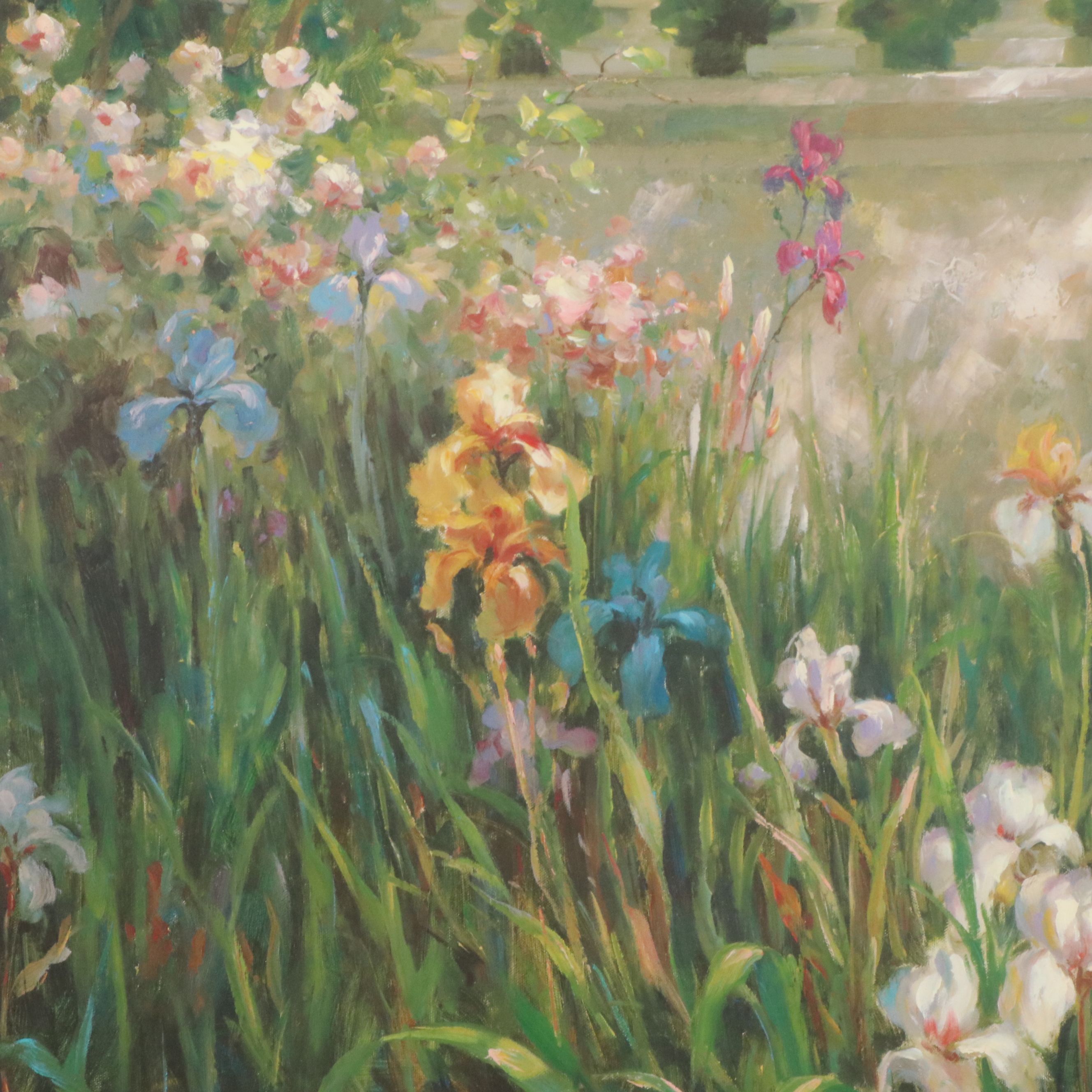 After Vail Oxley Offset Lithograph "Iris Shadows," Early 21st Century