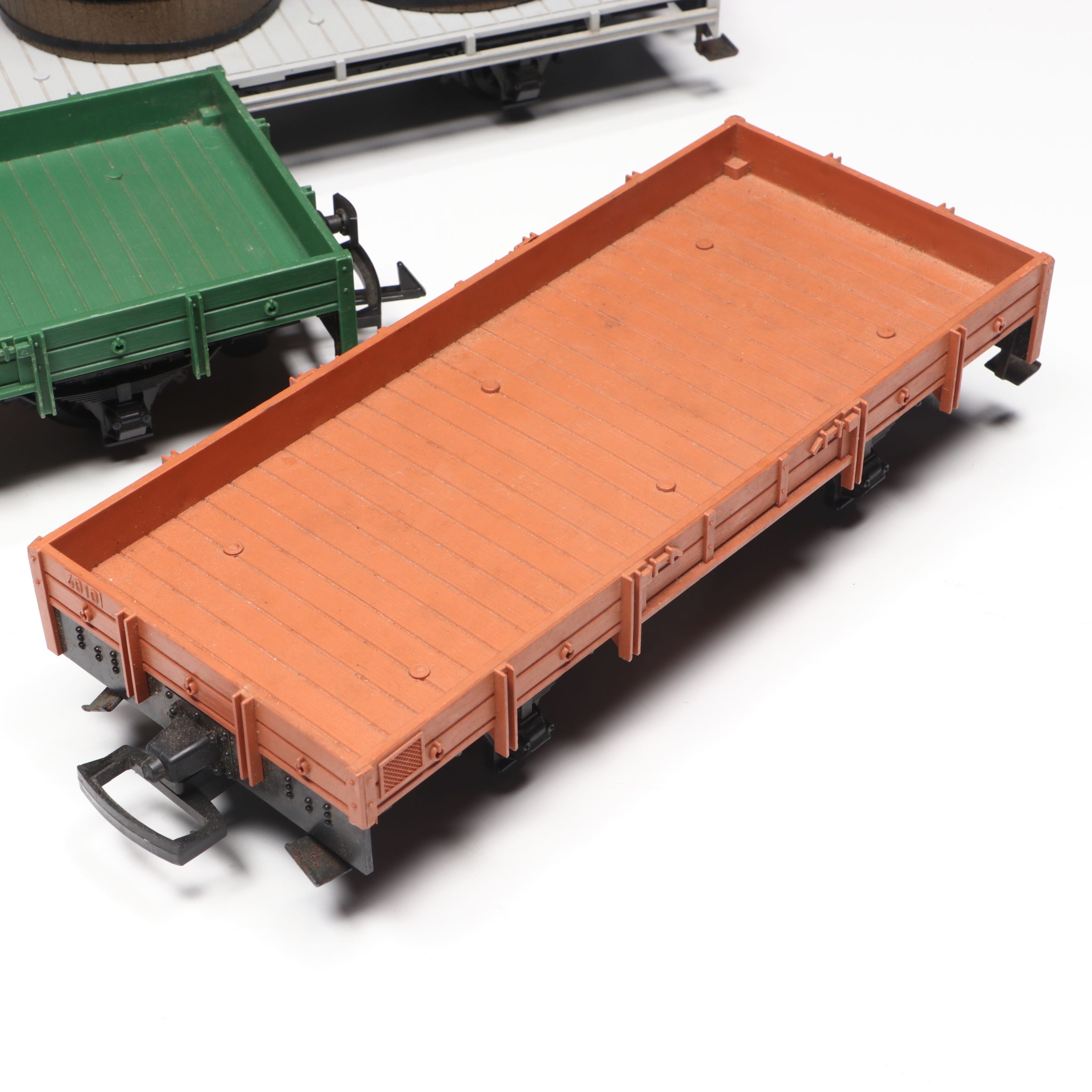 LGB Trains G Scale Flatcars with Hobbyist Crafted Christmas Present Cargo