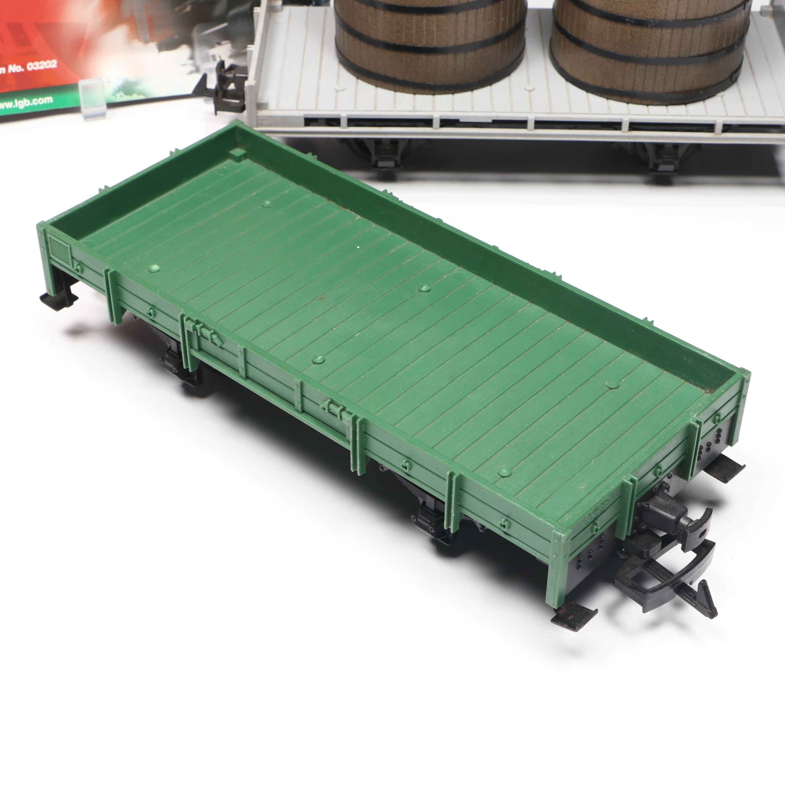 LGB Trains G Scale Flatcars with Hobbyist Crafted Christmas Present Cargo