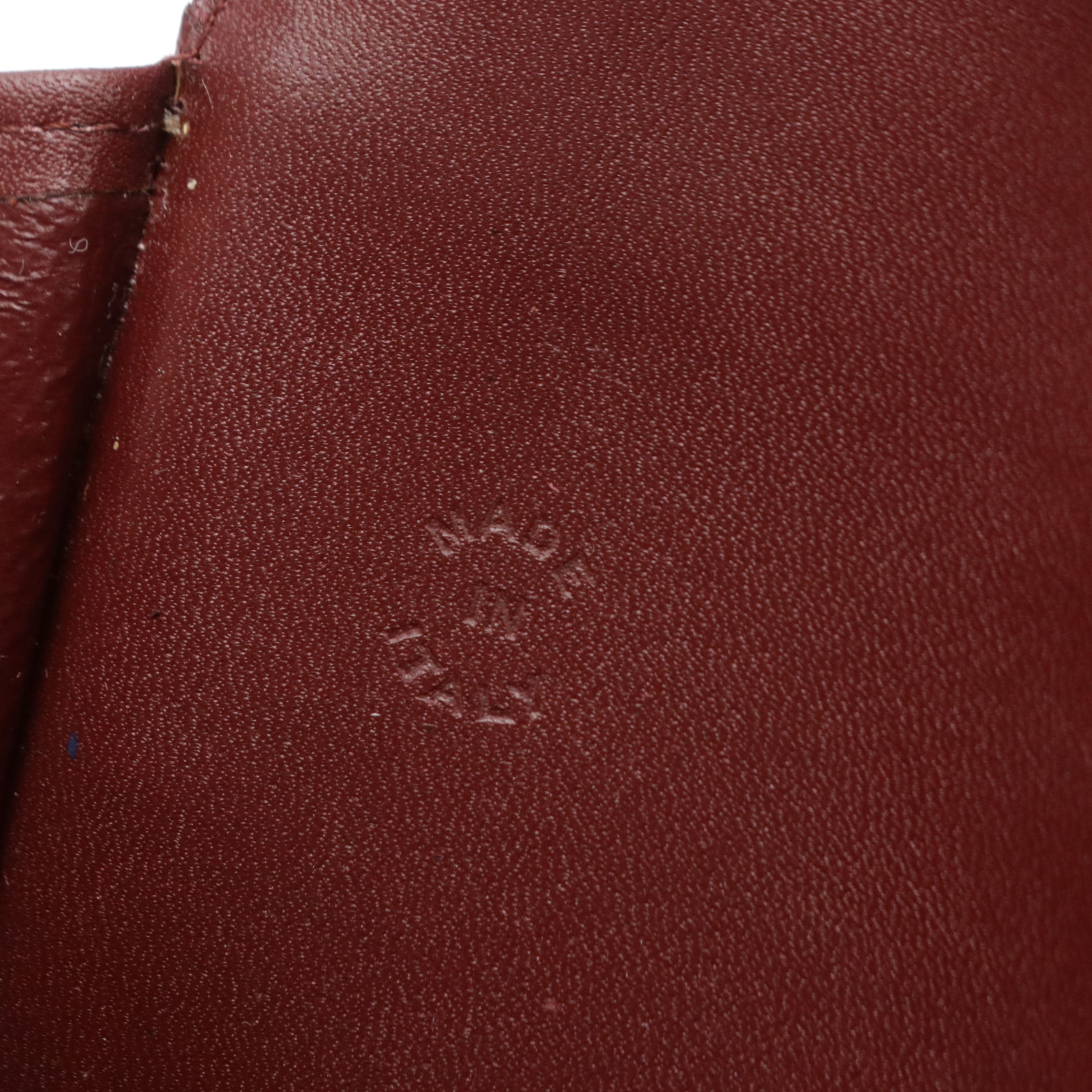 Cartier Travel Organizer Clutch Purse in Burgundy Calfskin Leather