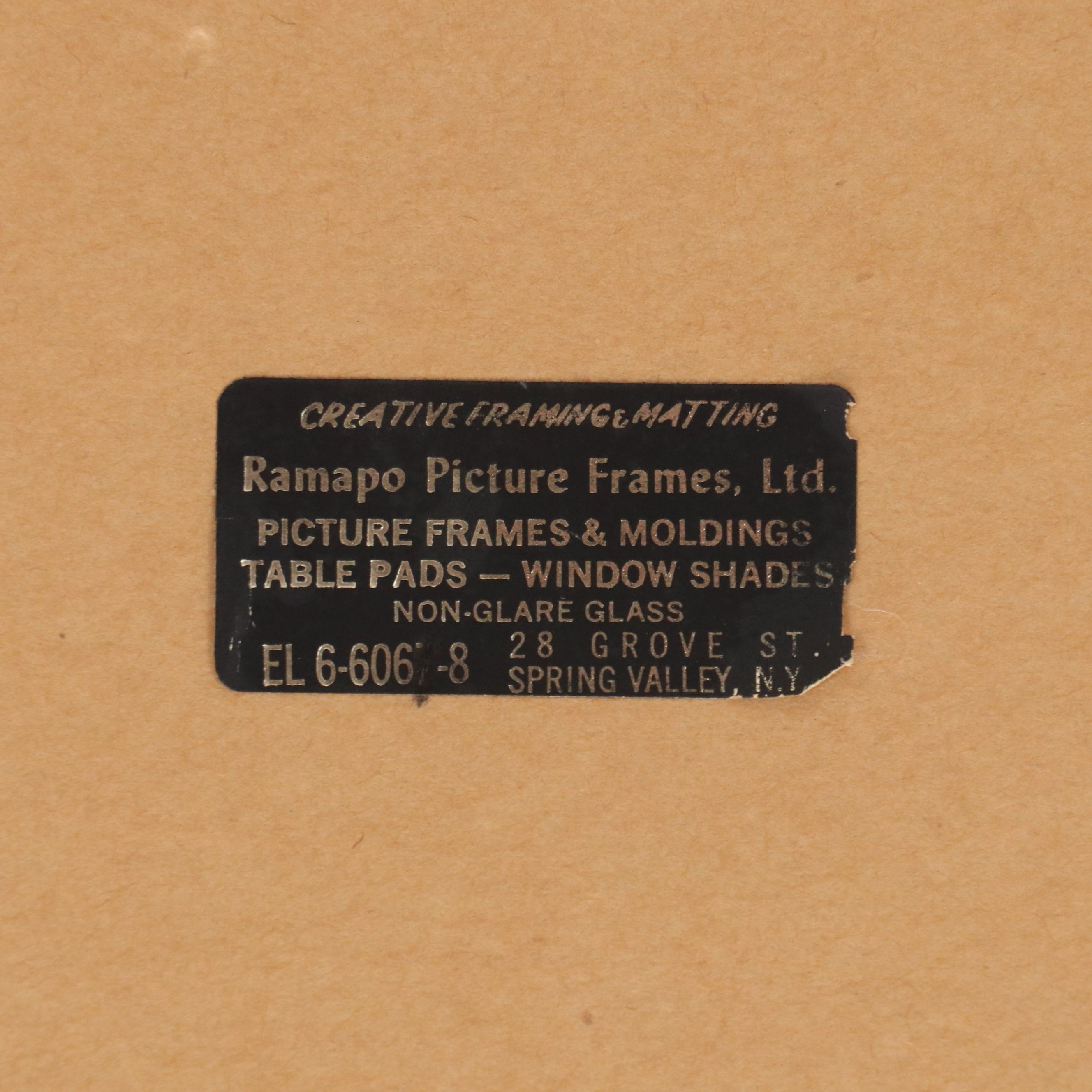 Edward Colker Etching with Aquatint "Haverstraw - Clove Road II," 1961