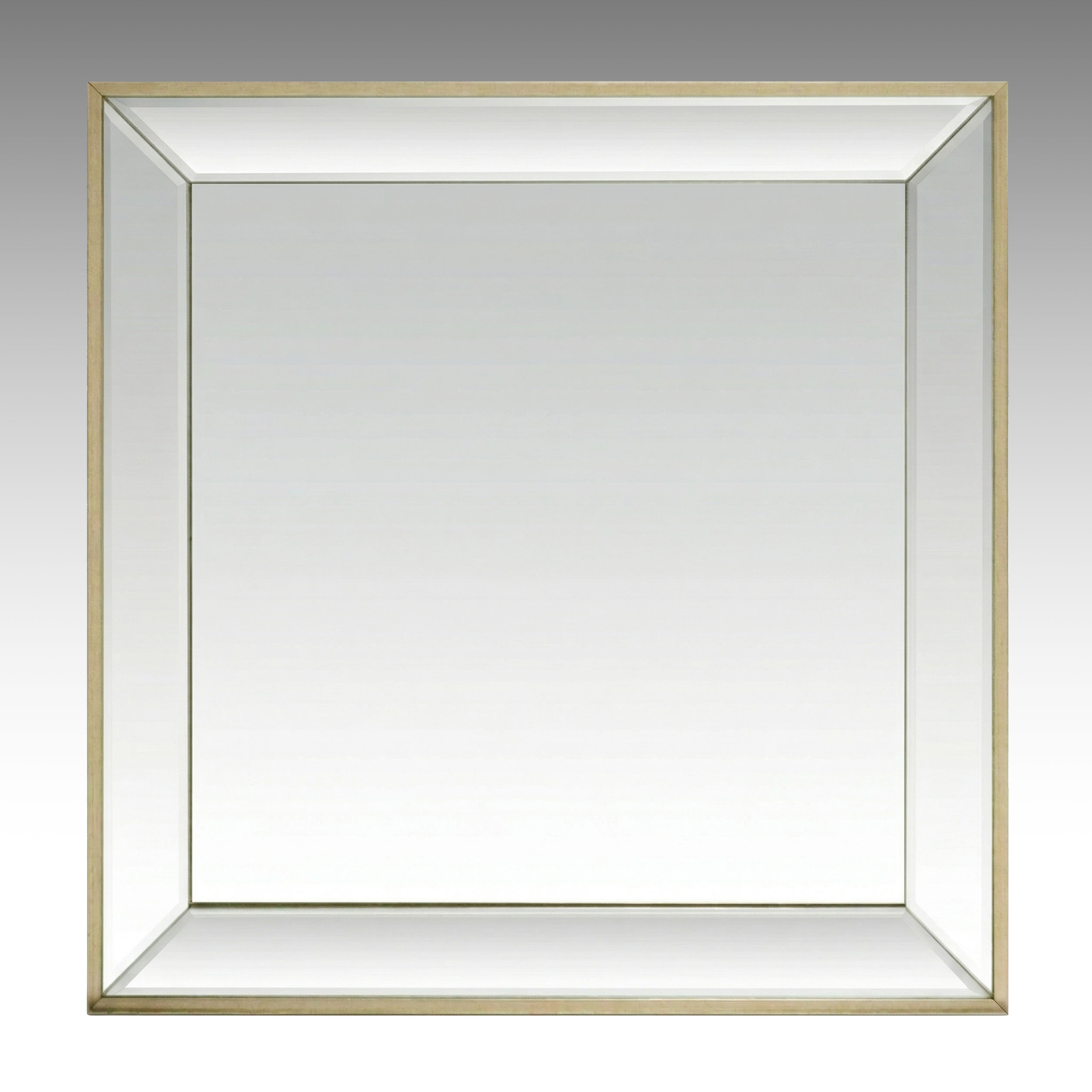 Arhaus Pair of Deco Revival Style Beveled Wall Mirrors