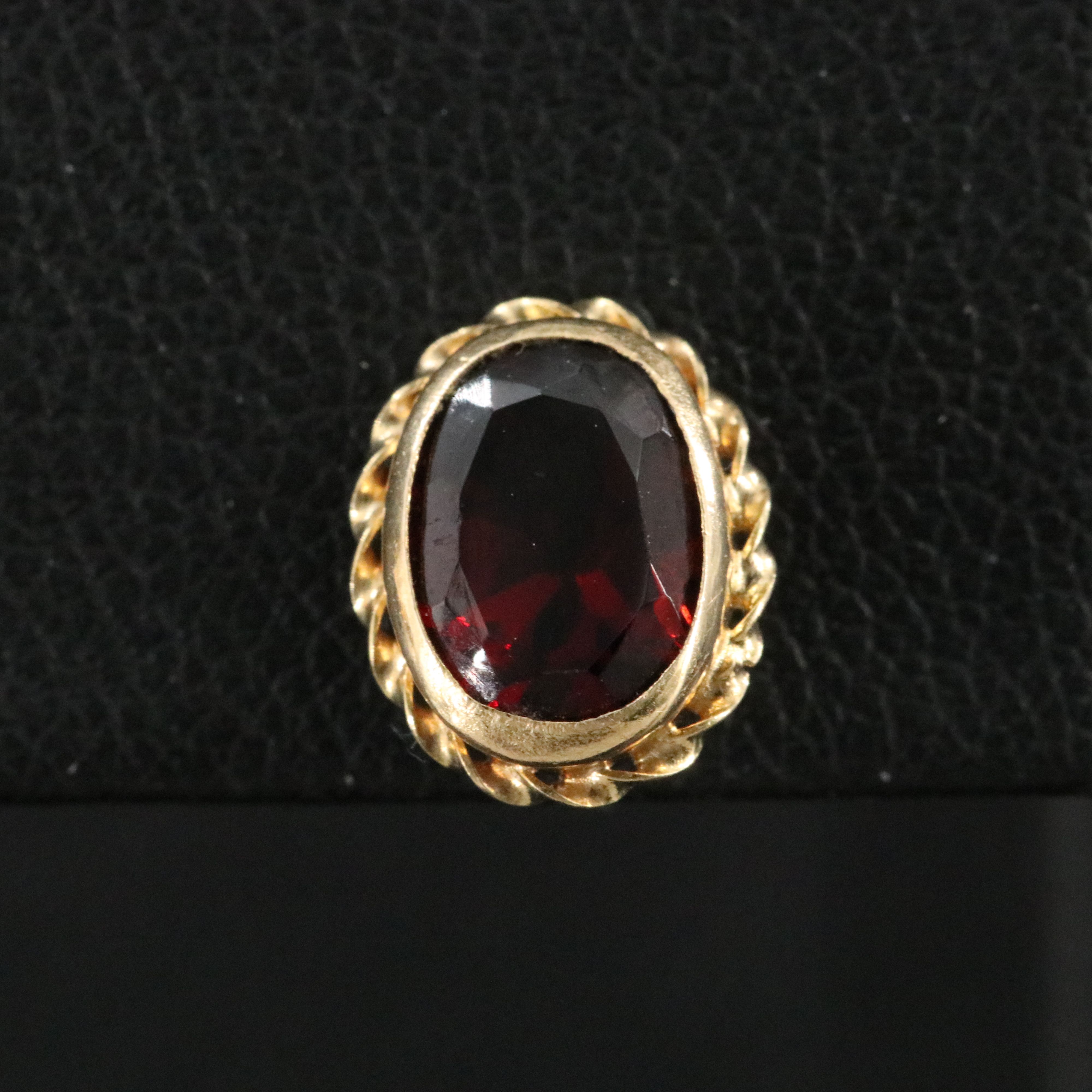 14K Oval Garnet Earrings