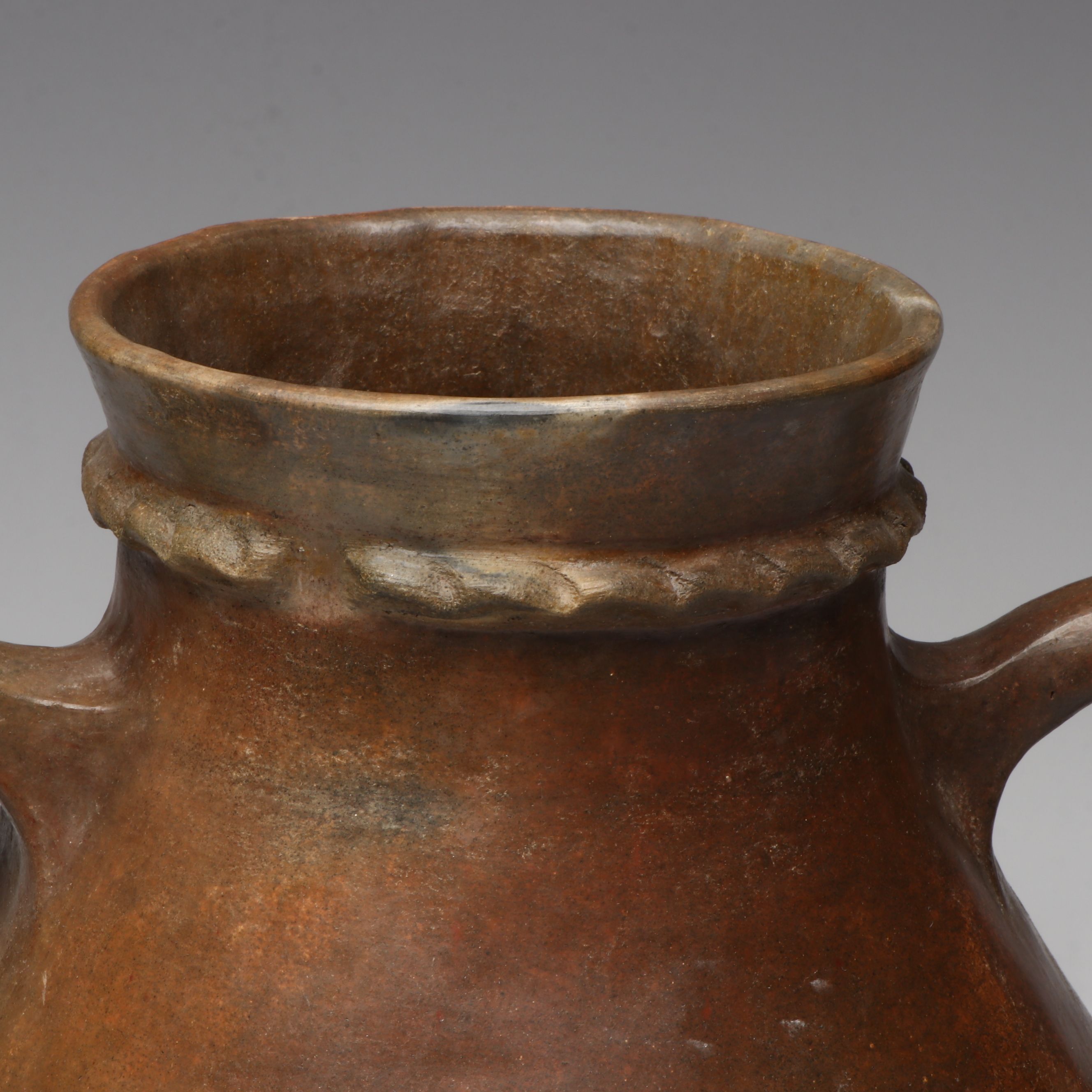 Jimmy Wilson Diné Navajo Double Handled Earthenware Vessel, Late 20th C.