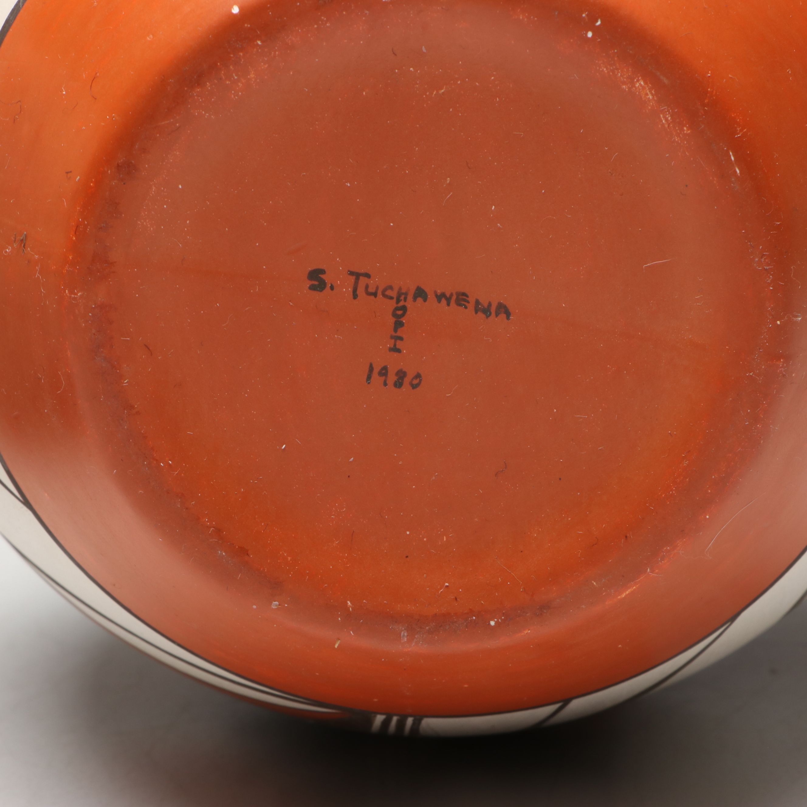 S. Tuchawena Hand-Painted Hopi Art Pottery Vases, 1980