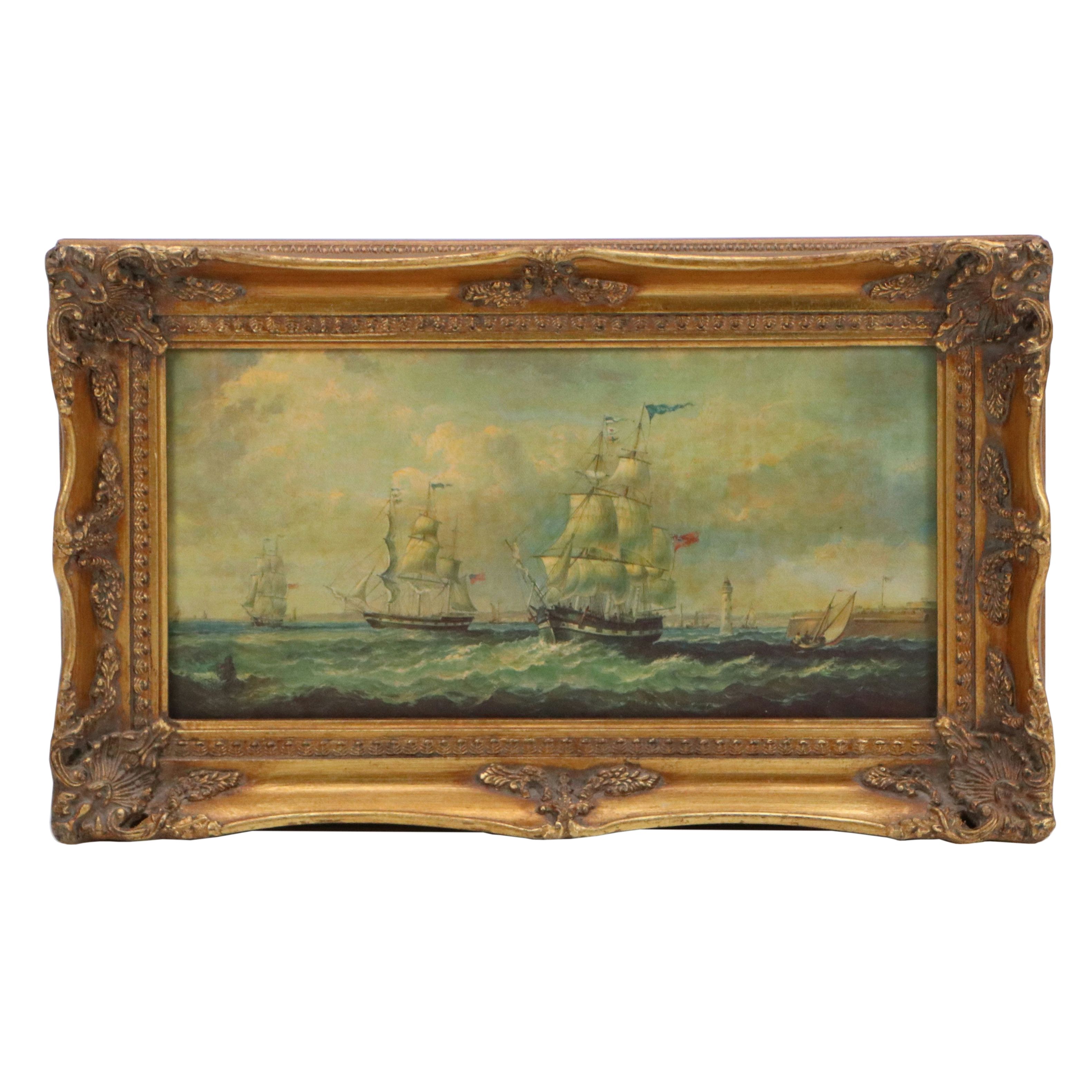 Maritime Scene Offset Lithograph After Edward William Cooke, 20th Century