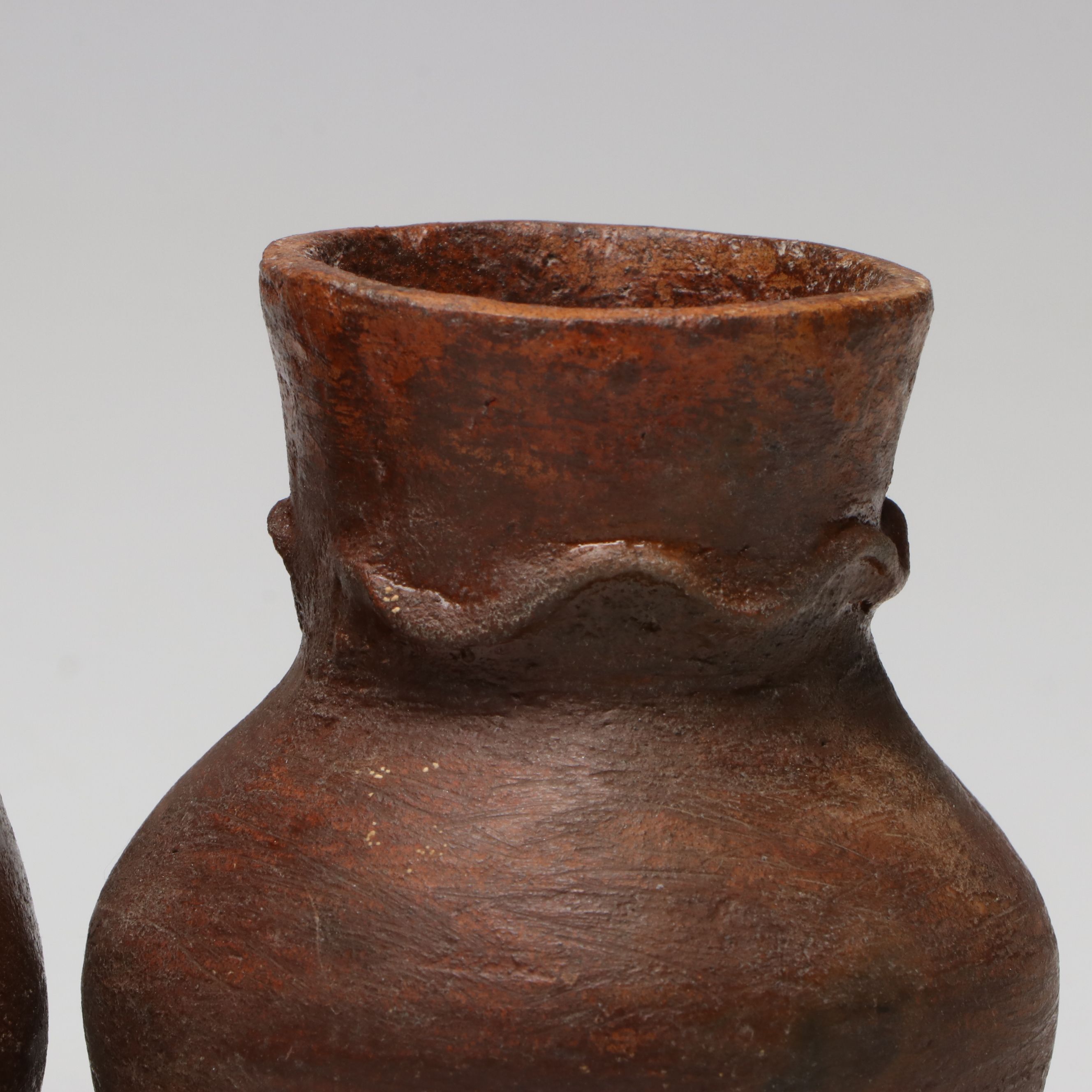 Diné Navajo Piñon Pitch Earthenware Vessels