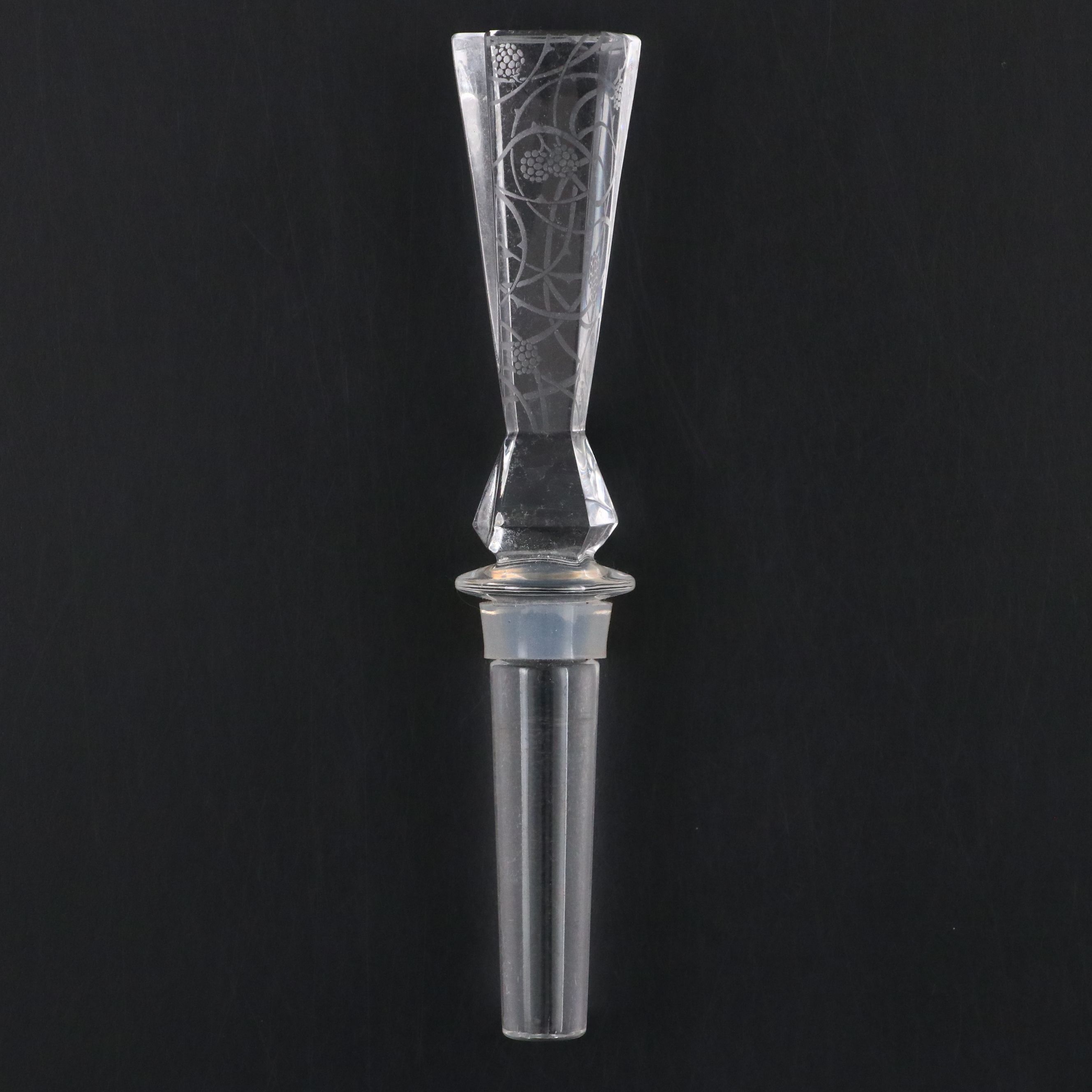 Lalique "Bouchon Mûres" Crystal Wine Bottle Stopper