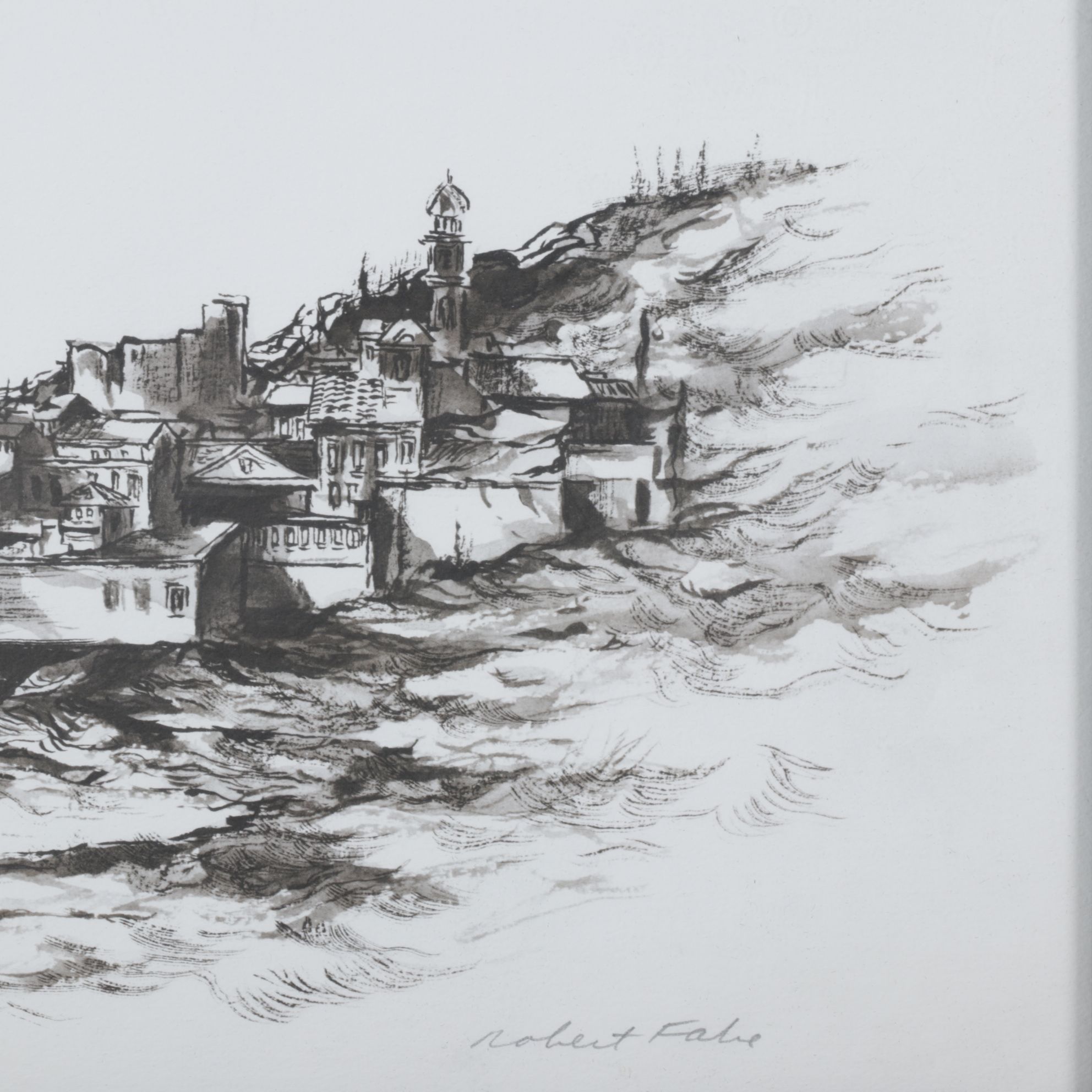 Robert Fabe Offset Lithograph "Dubrovnik", Late 20th to Early 21st Century