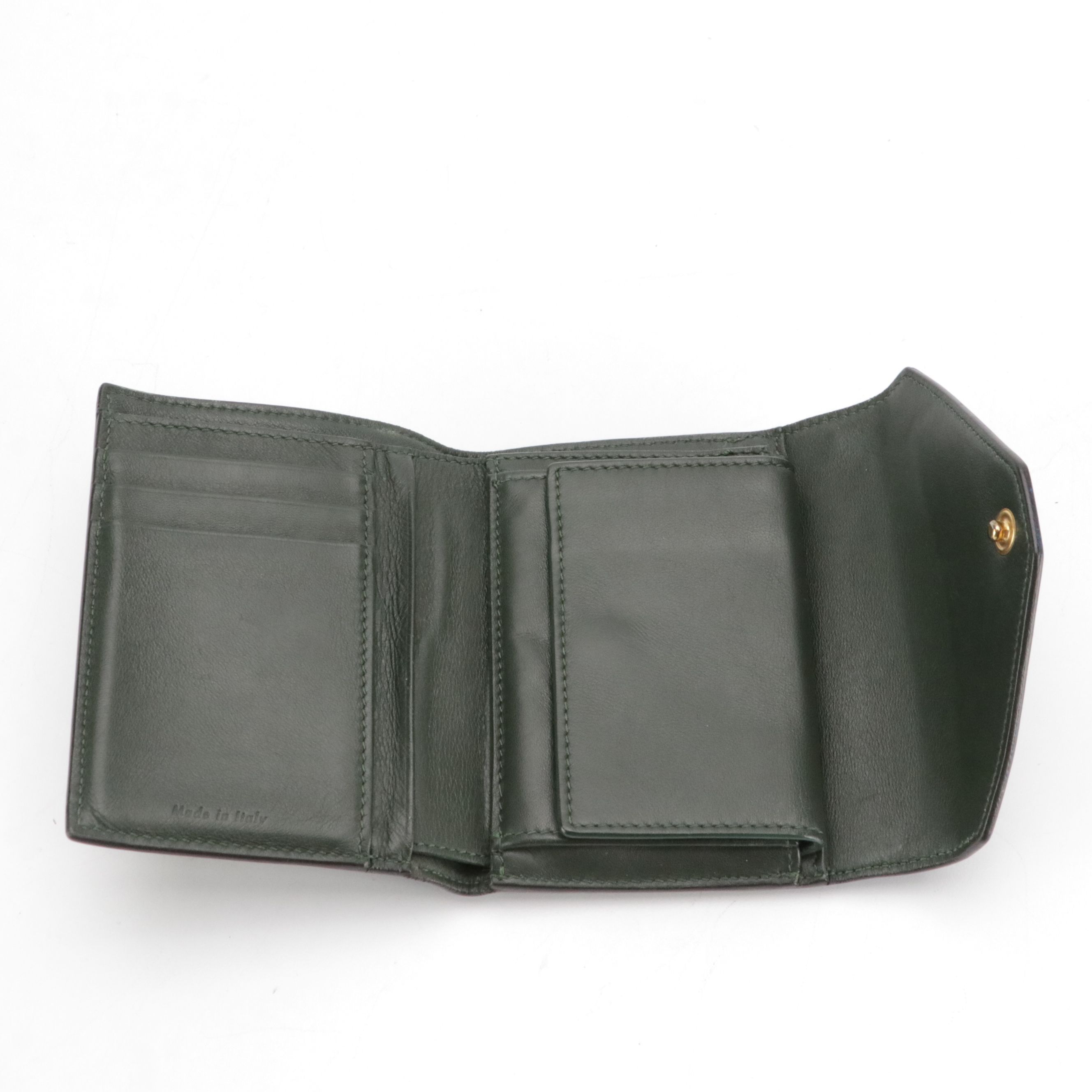 Céline Compact Envelope Flap Trifold Wallet in Color-Block Leather