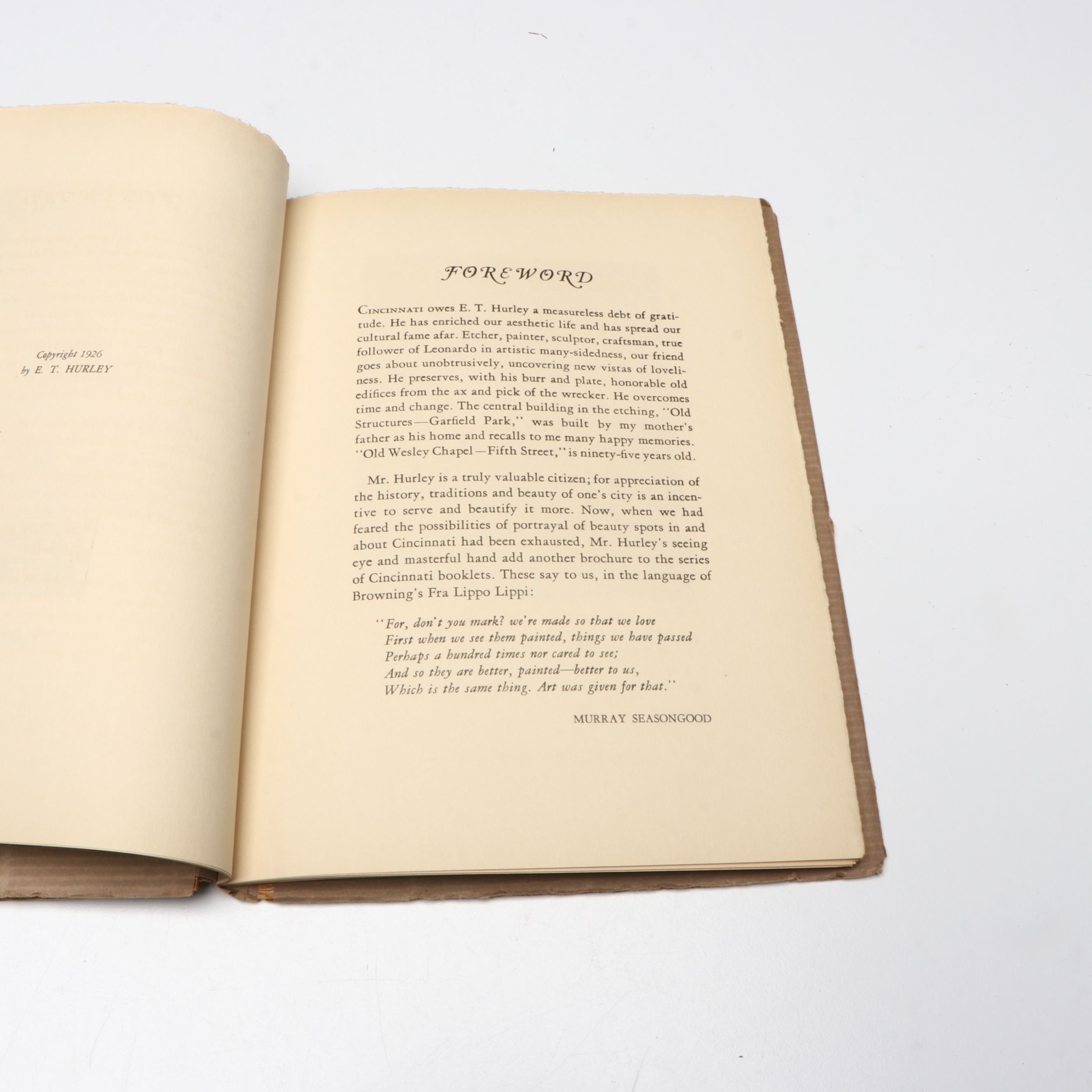 "Cincinnati in 1851" by Charles Cist with Other E.T. Hurley Etching Books