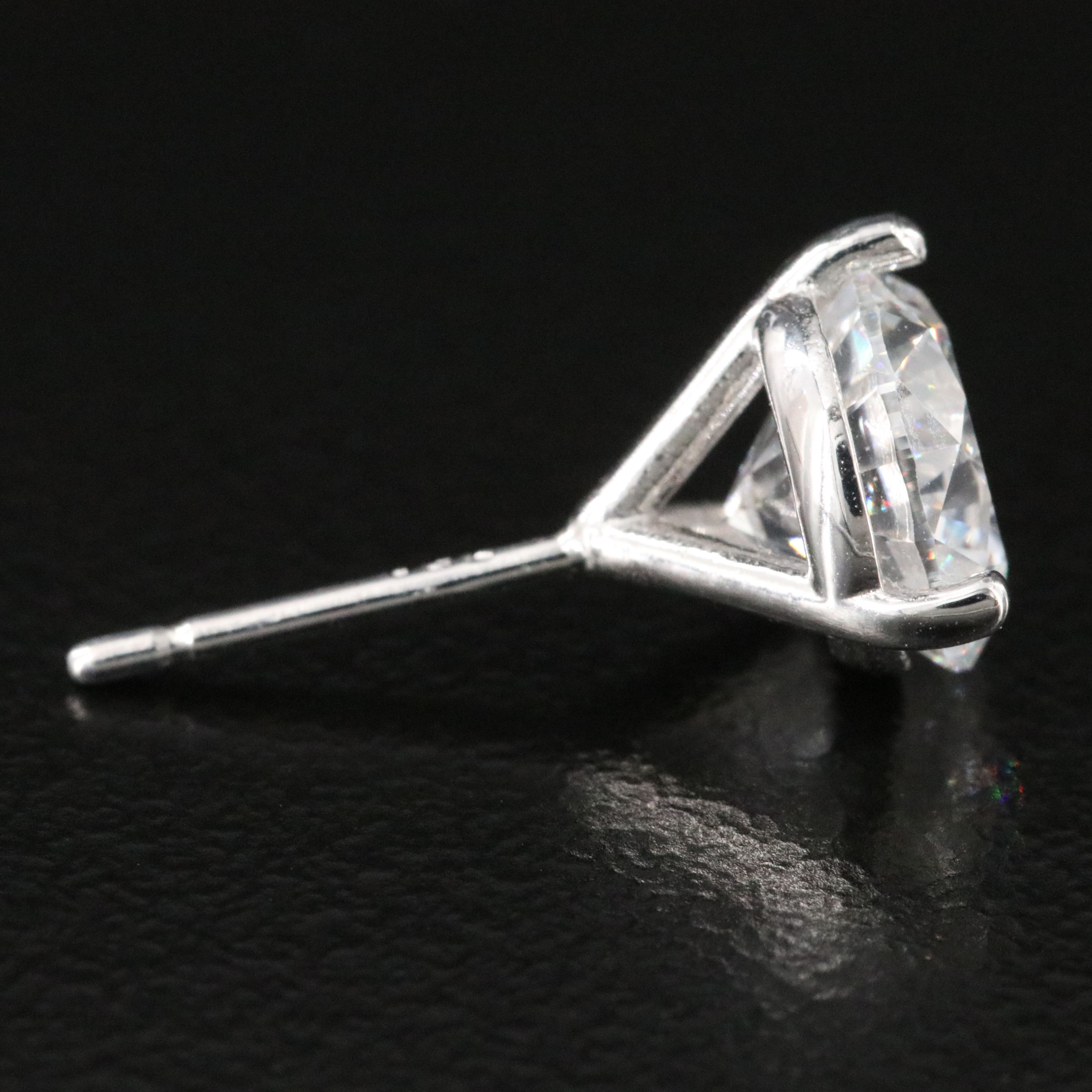 18K 2.85 CTW Lab Grown Diamond Martini Solitaire Earrings