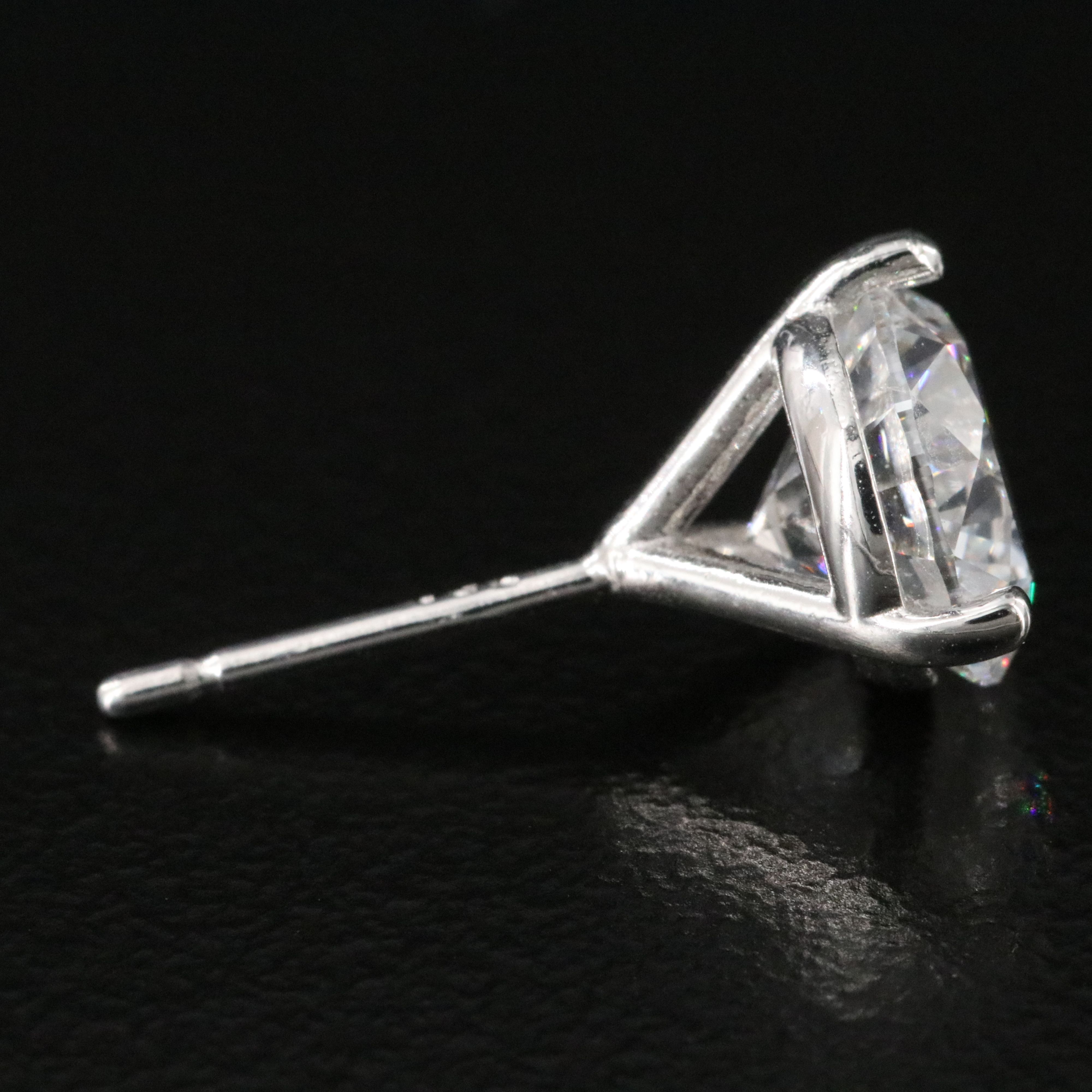 18K 2.85 CTW Lab Grown Diamond Martini Solitaire Earrings
