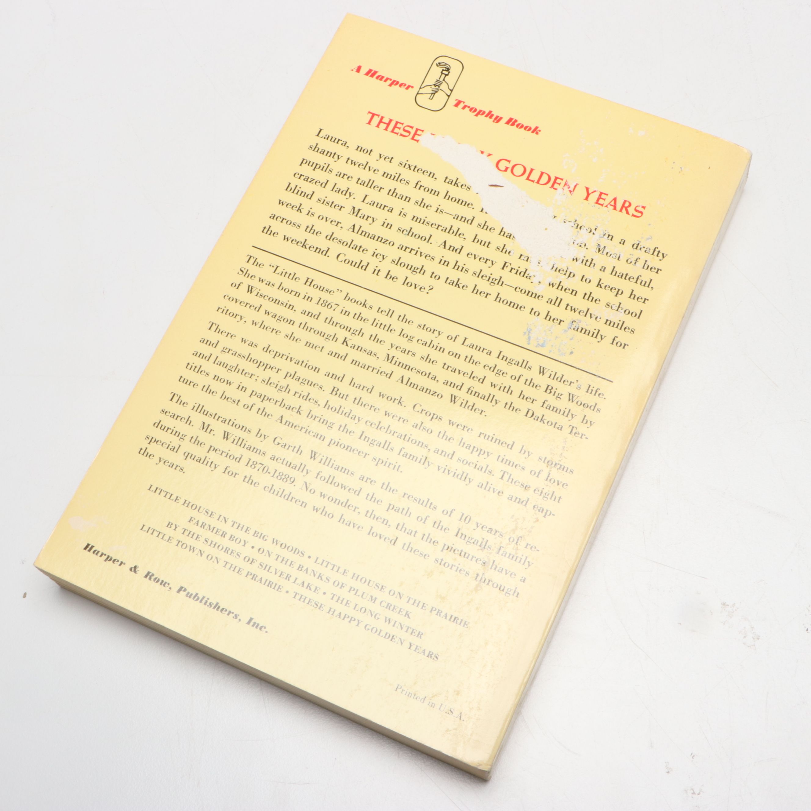 First Harper Trophy Edition "Little House on the Prairie" Box Set by Wilder