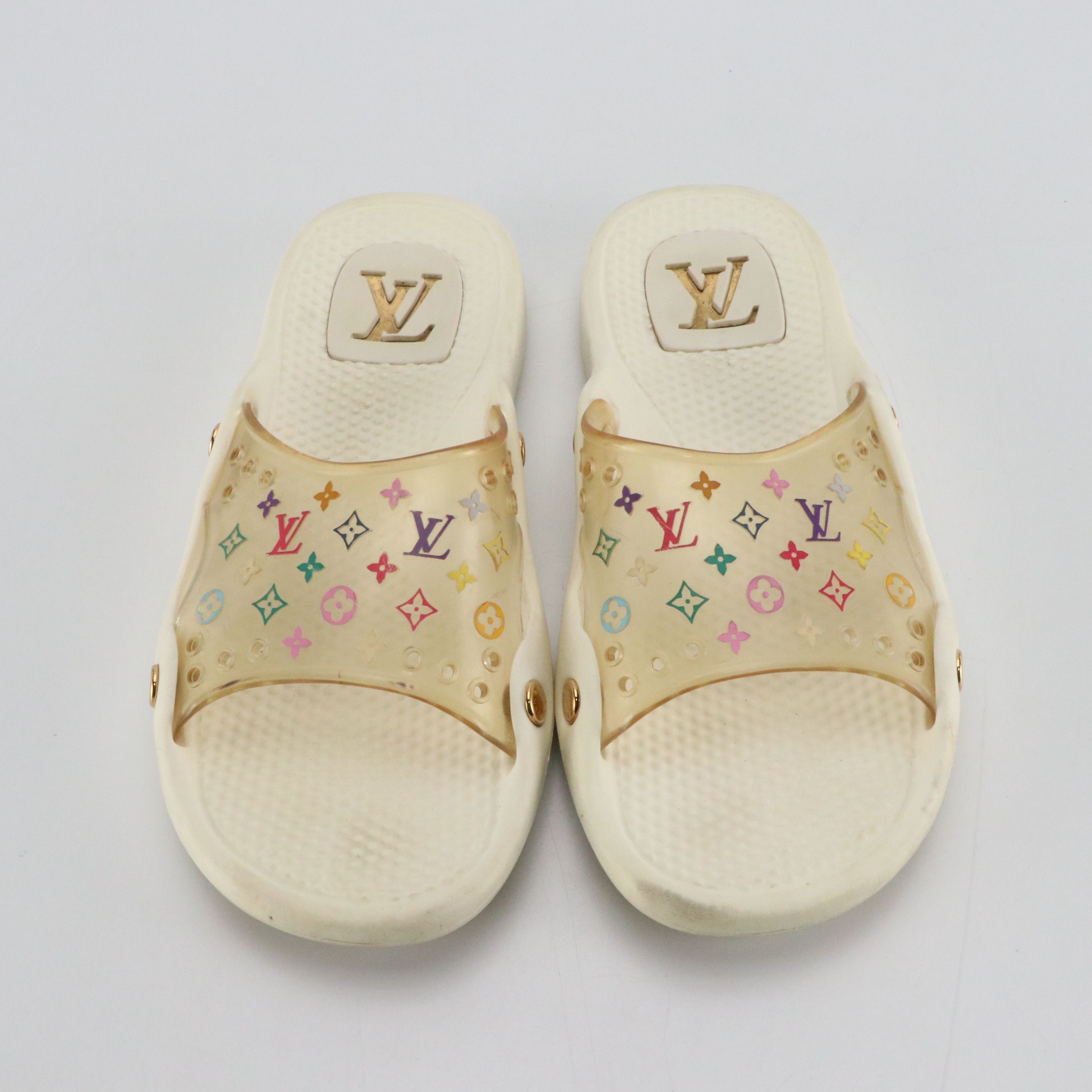 Louis Vuitton Multicolor Monogram Jelly Slide Sandals