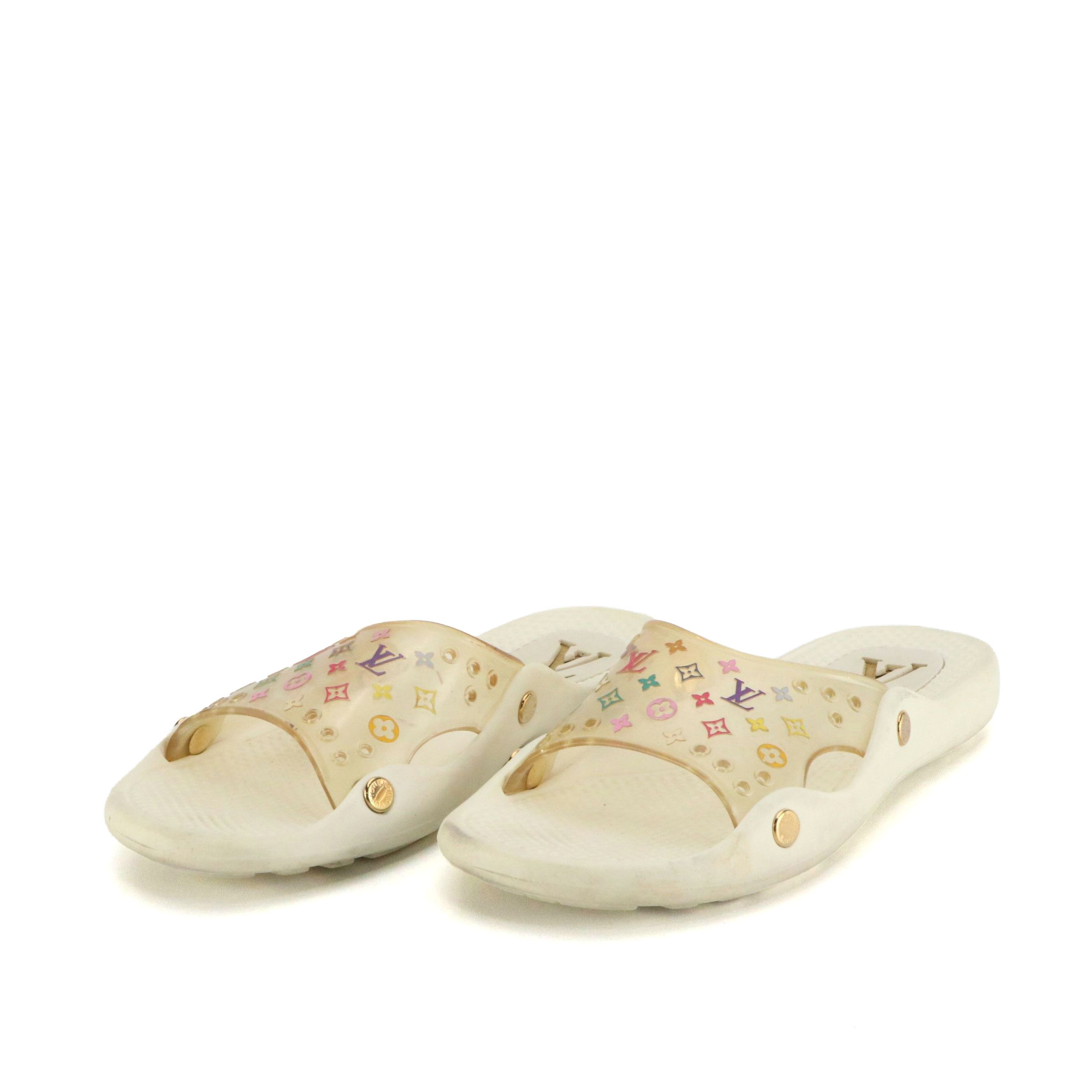 Louis Vuitton Multicolor Monogram Jelly Slide Sandals