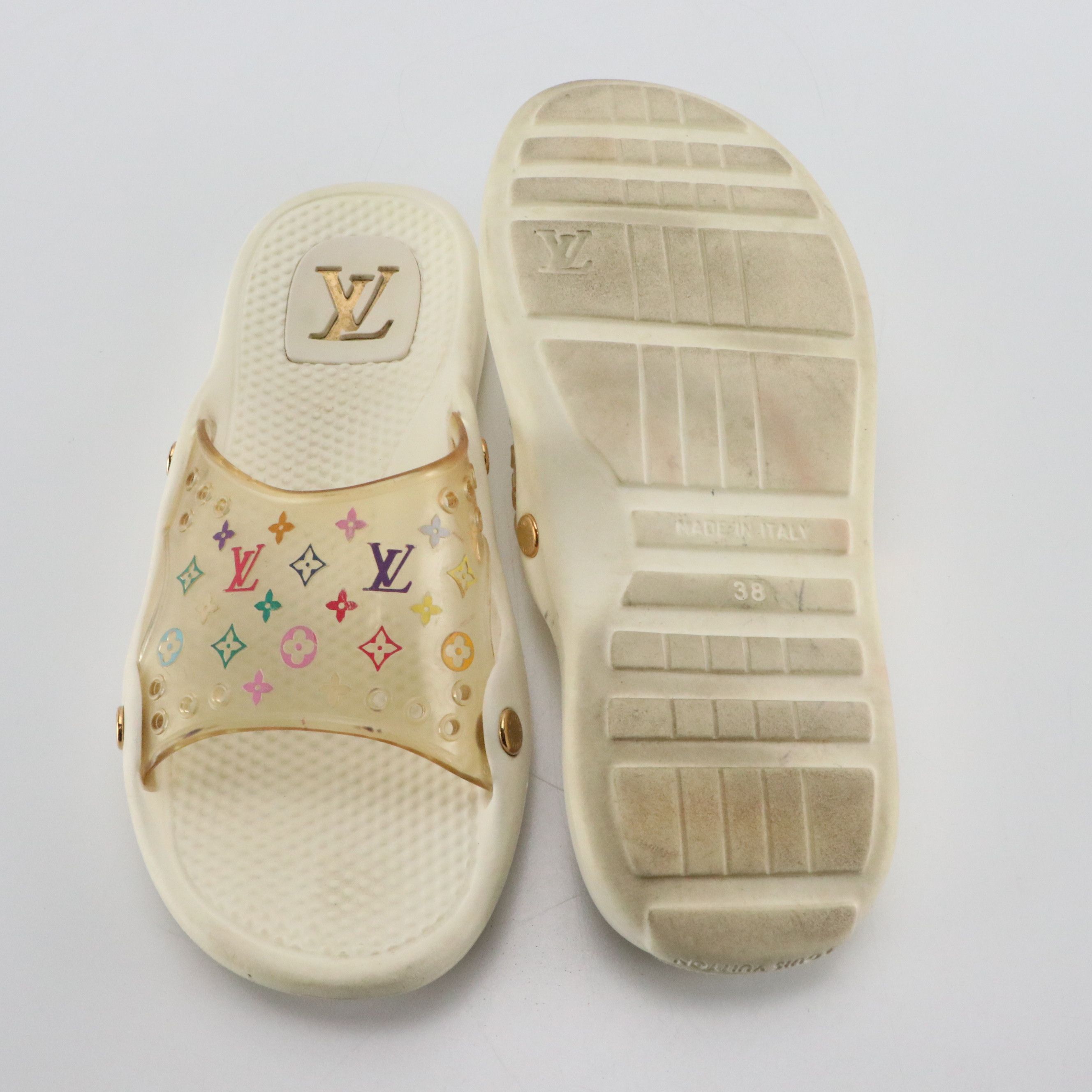 Louis Vuitton Multicolor Monogram Jelly Slide Sandals