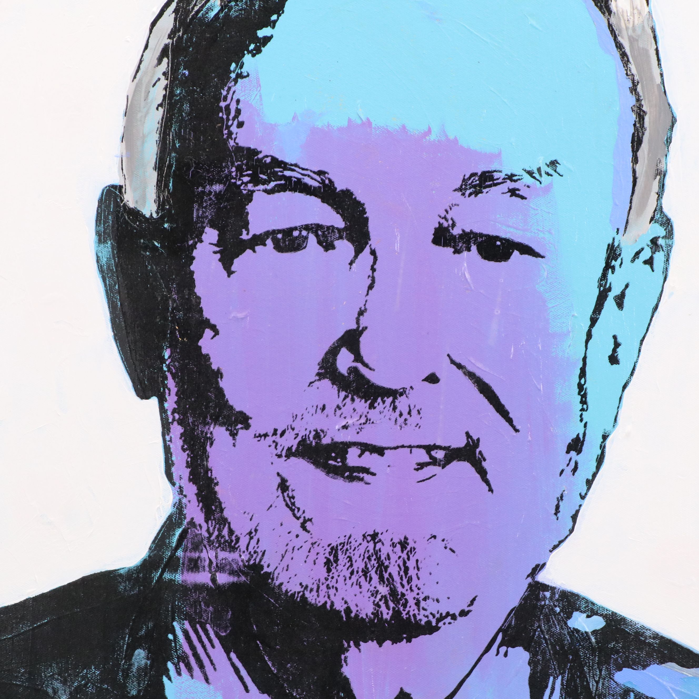 Andrew Van Sickle Mixed Media Painting "Blue Ewin," 2013