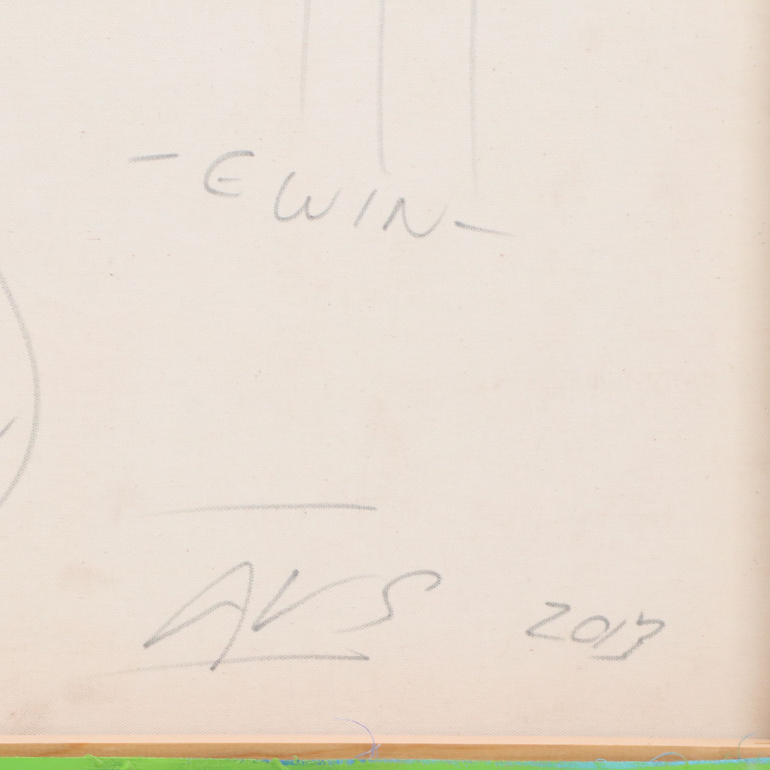 Andrew Van Sickle Mixed Media Painting "Blue Ewin," 2013