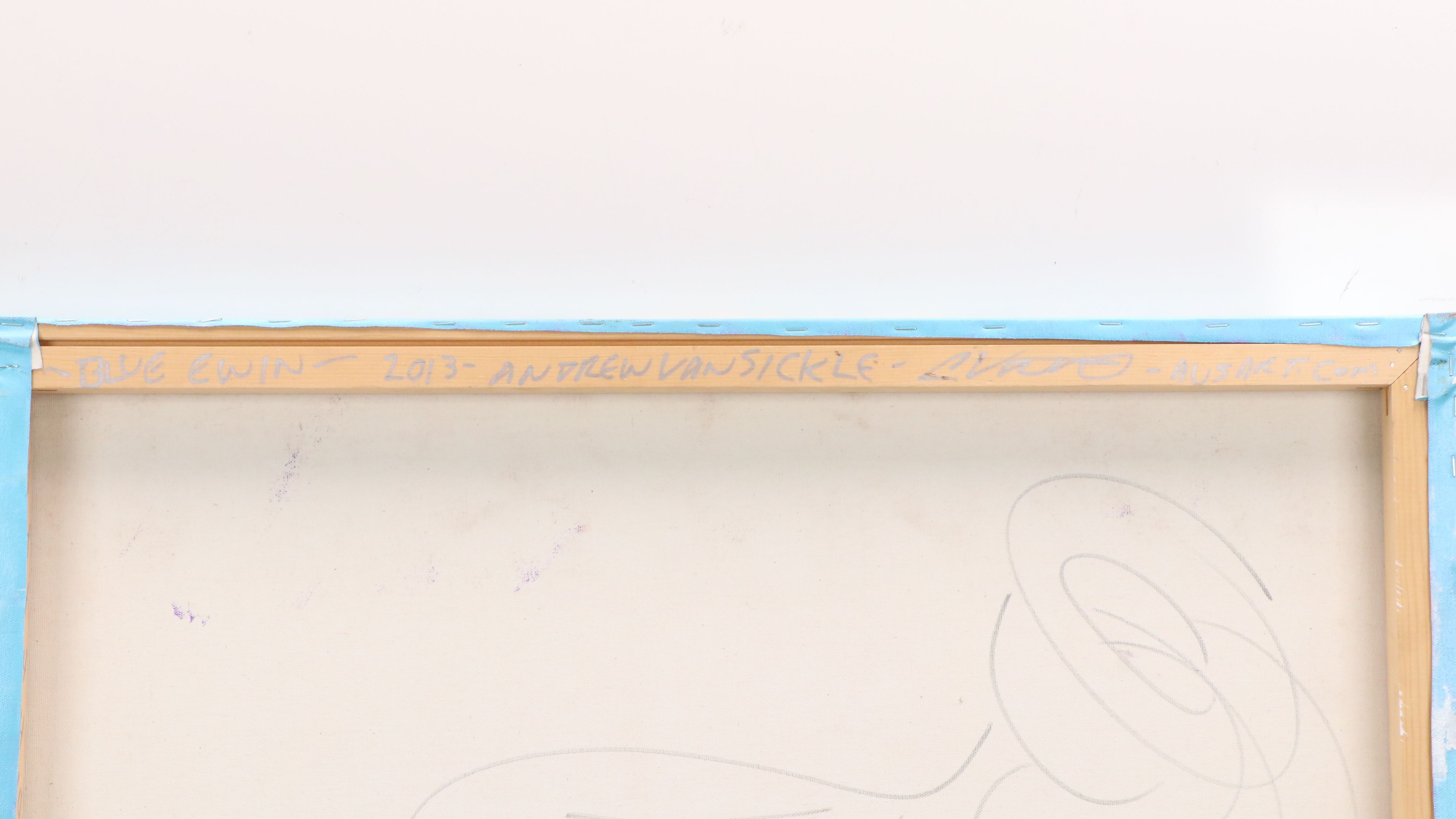 Andrew Van Sickle Mixed Media Painting "Blue Ewin," 2013