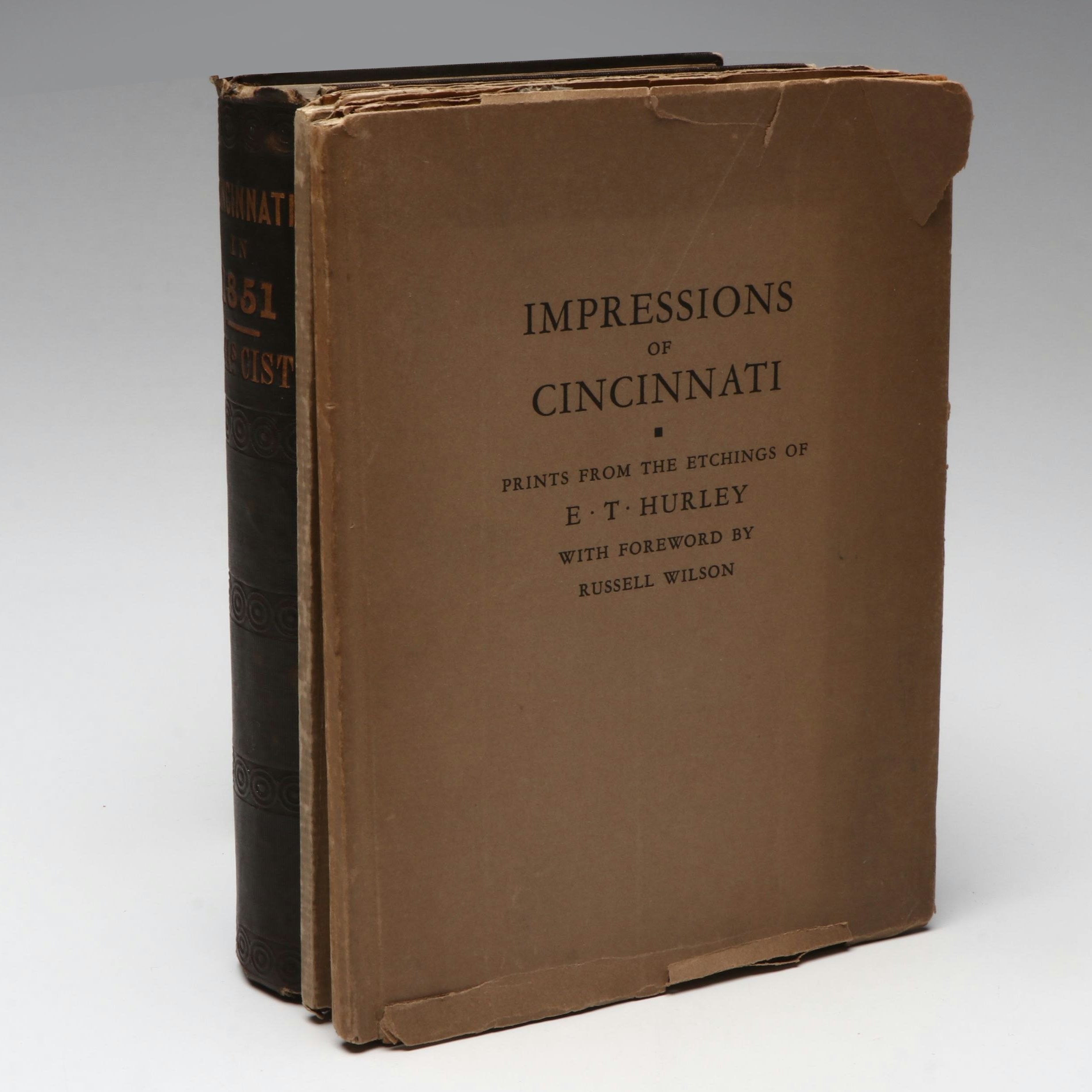 "Cincinnati in 1851" by Charles Cist with Other E.T. Hurley Etching Books