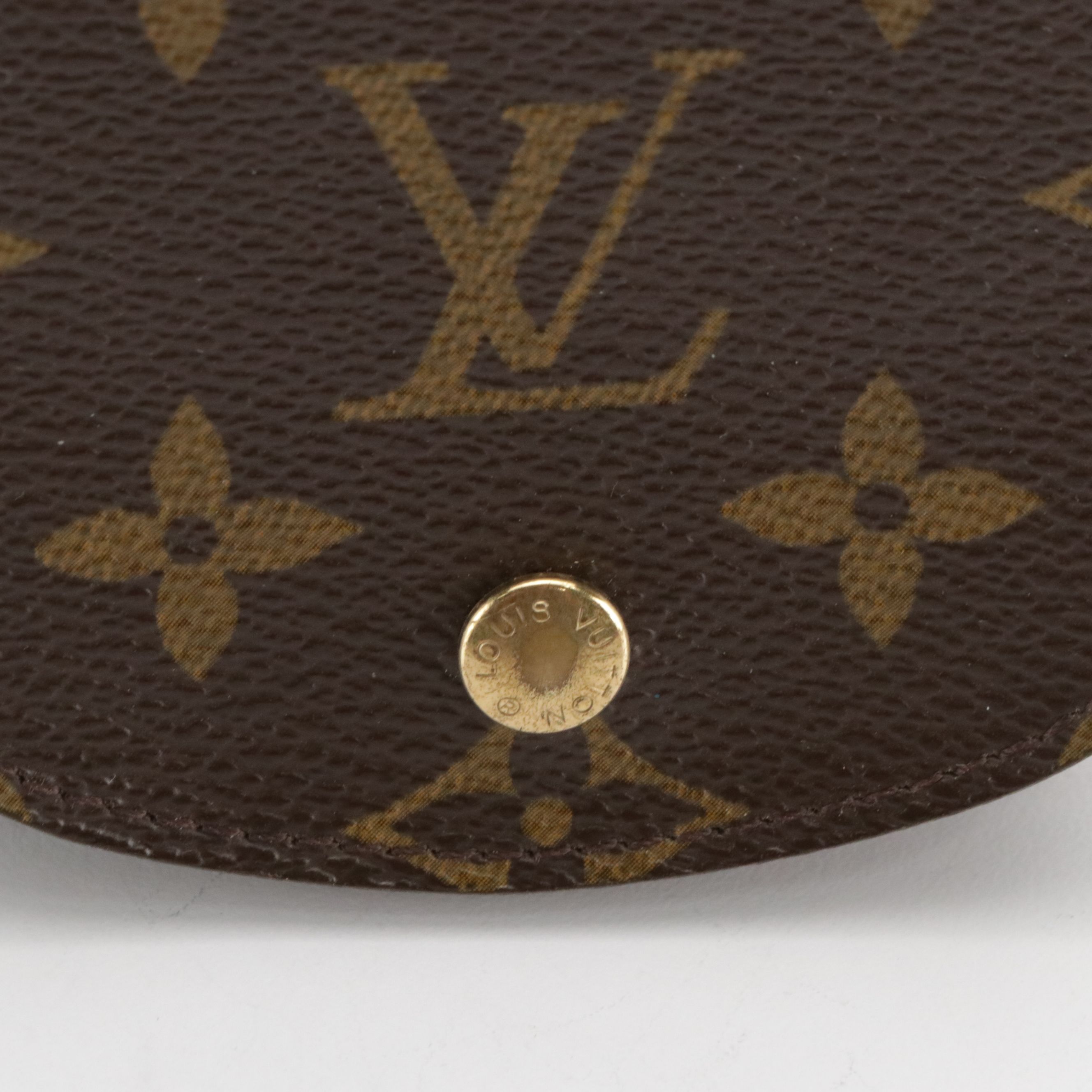 Louis Vuitton Porte-Monnaie Gousset Coin Pouch in Monogram Canvas and Leather