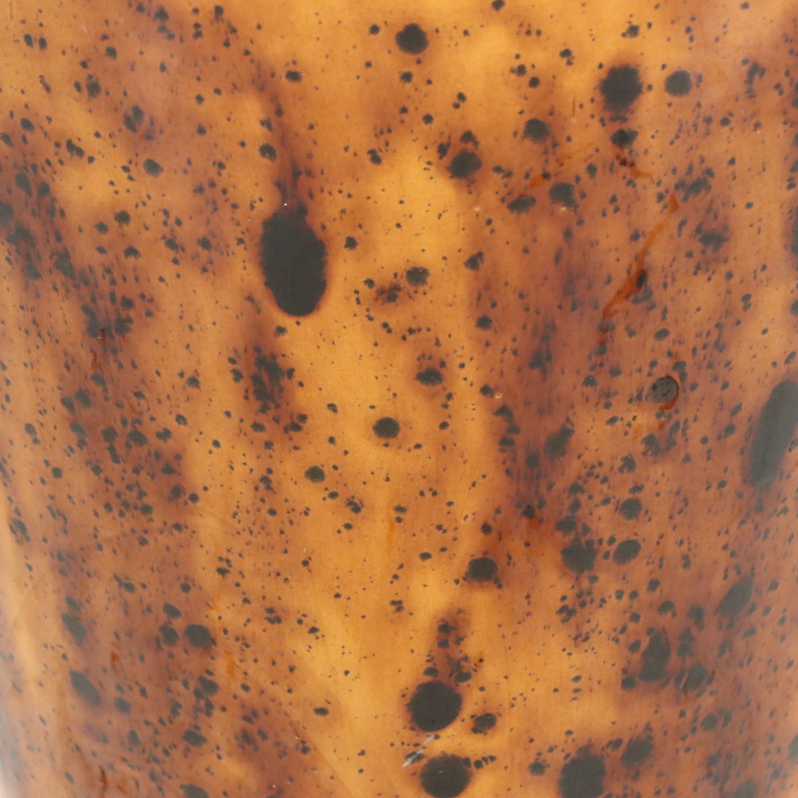 Contemporary Mottled Ceramic Vase with Branches