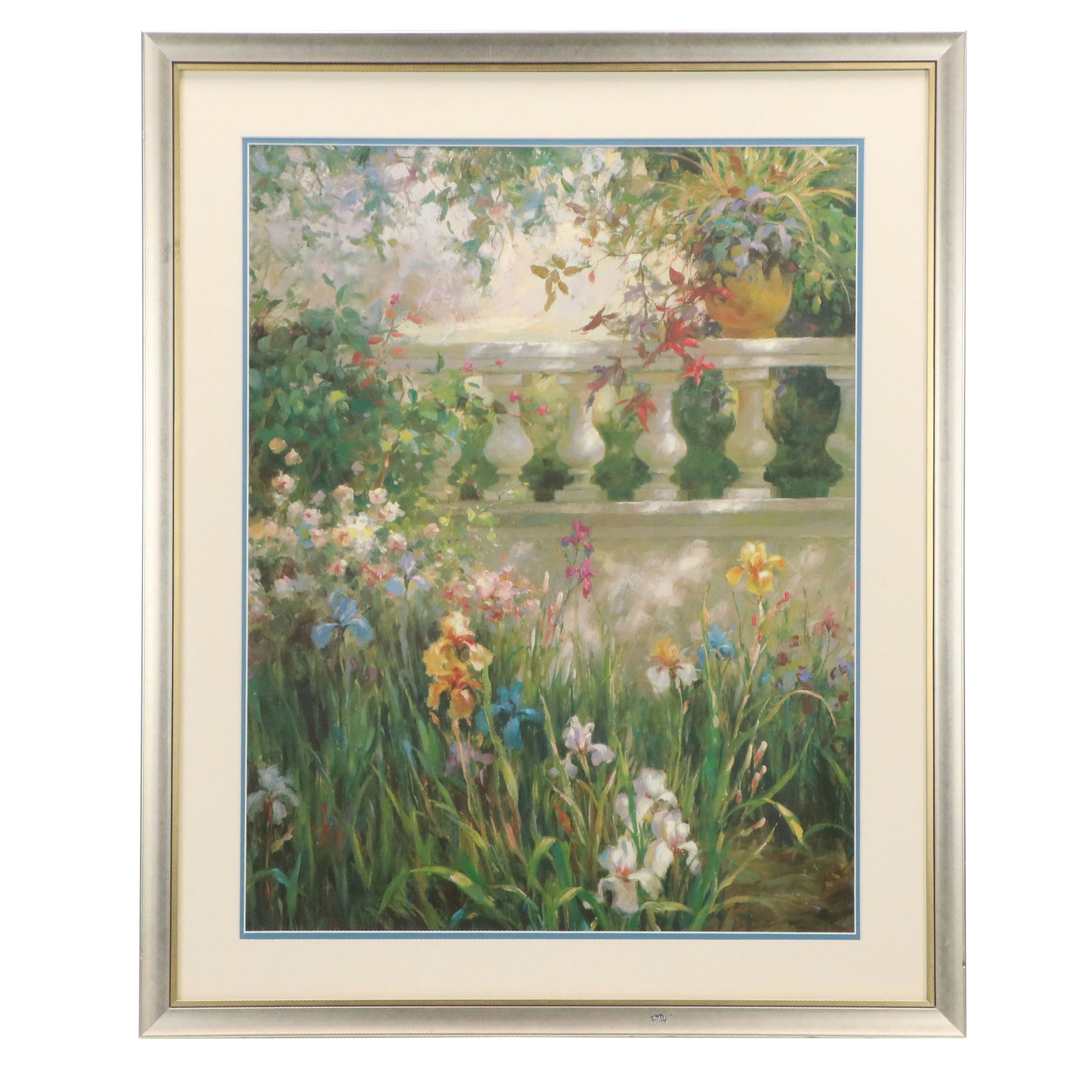 After Vail Oxley Offset Lithograph "Iris Shadows," Early 21st Century