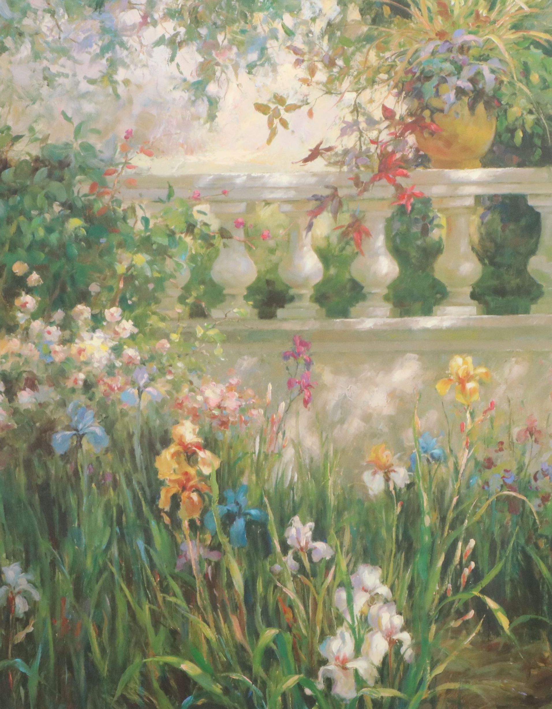 After Vail Oxley Offset Lithograph "Iris Shadows," Early 21st Century