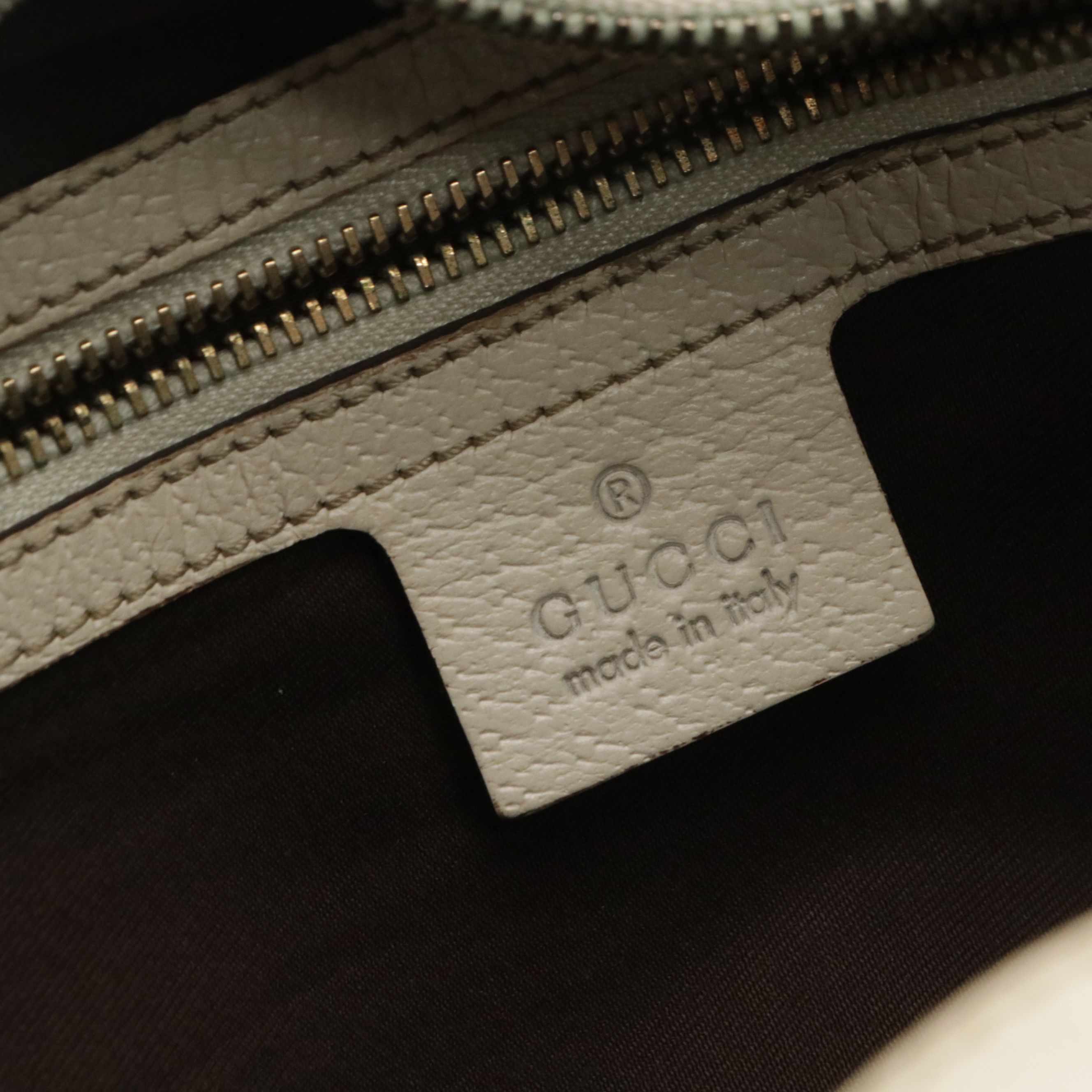 Gucci Hobo Shoulder Bag in GG Canvas and Ivory Leather Trim