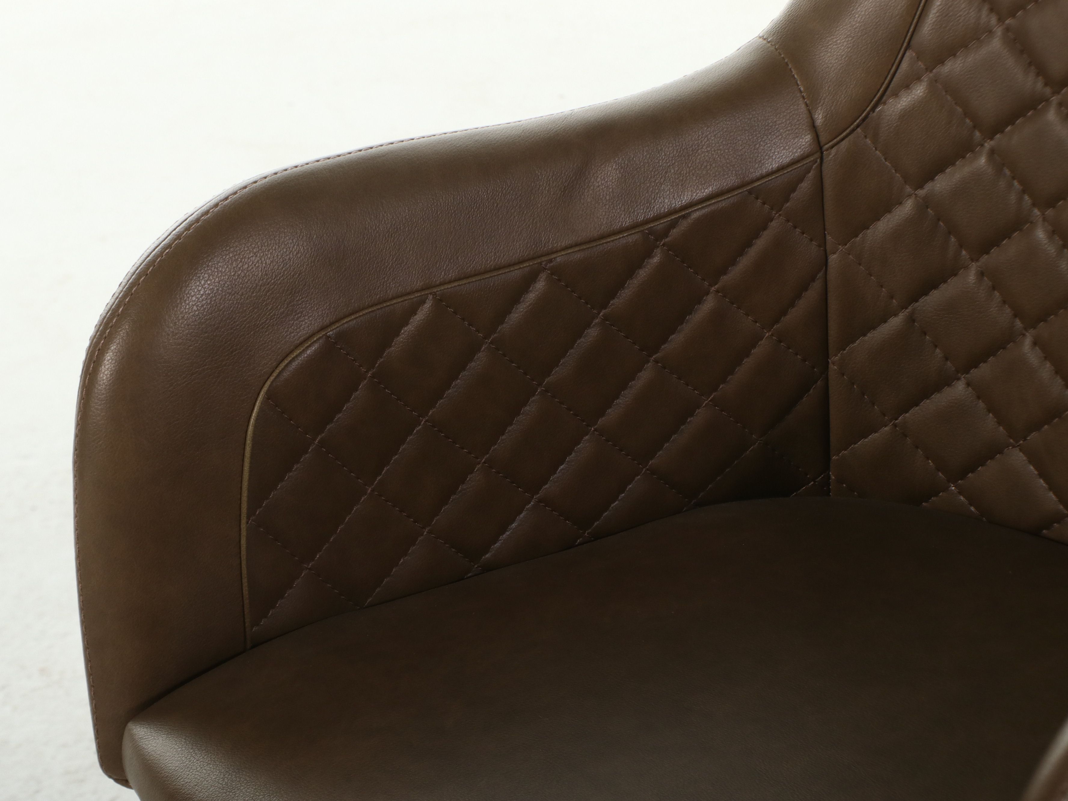 Pair of Moe’s Home Collection "Cantata" Quilted Faux Leather Armchairs