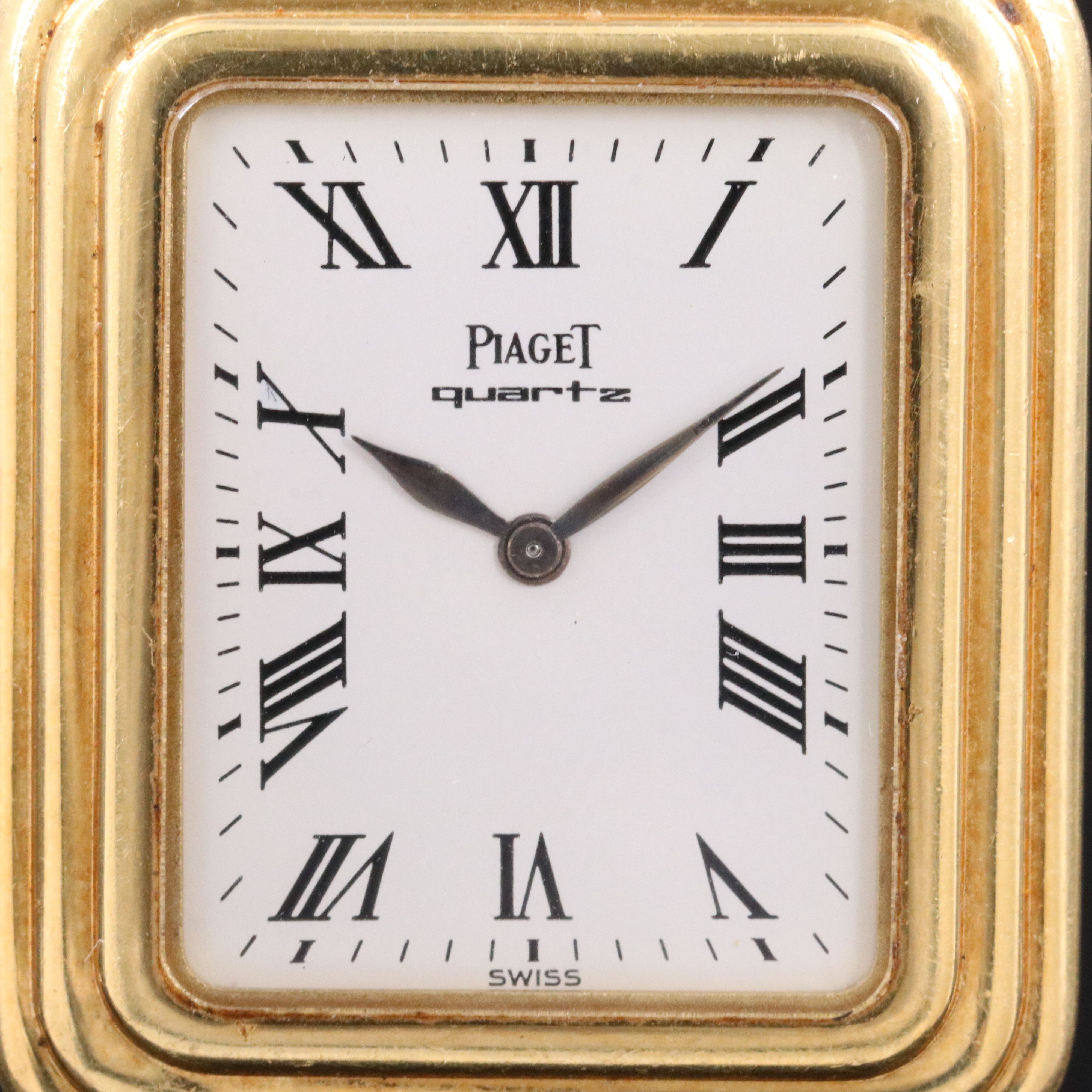 18K Piaget Protocole Tank White Roman Dial Quartz Ref. 74101 Watch