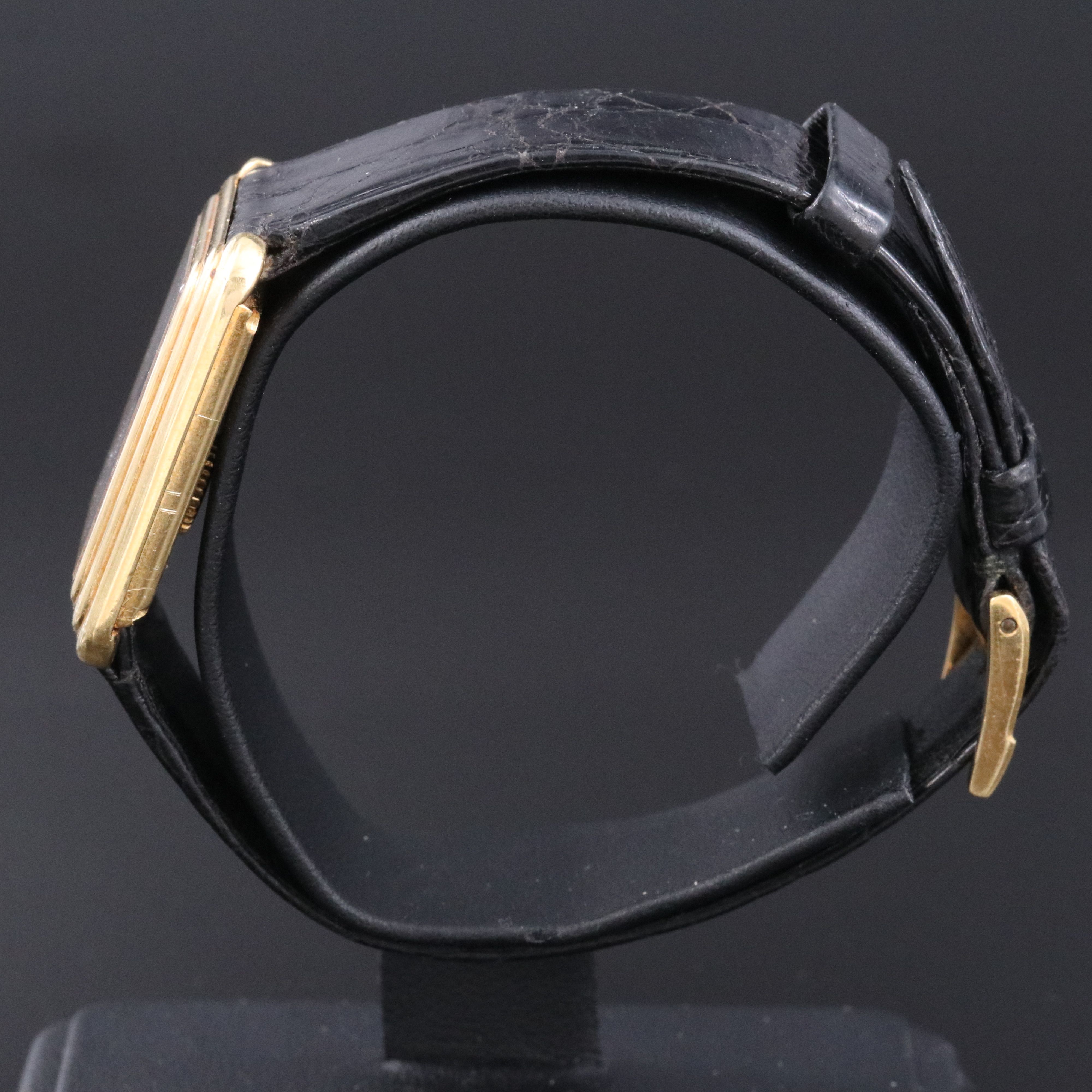 18K Piaget Protocole Tank White Roman Dial Quartz Ref. 74101 Watch