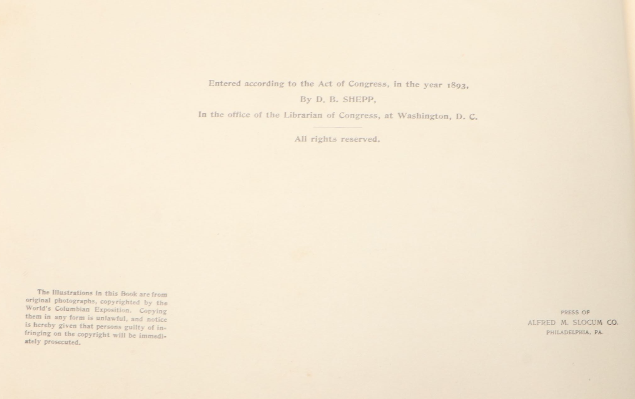 1893 "Shepp's World's Fair Photographed" and 1934 World's Fair Shaker