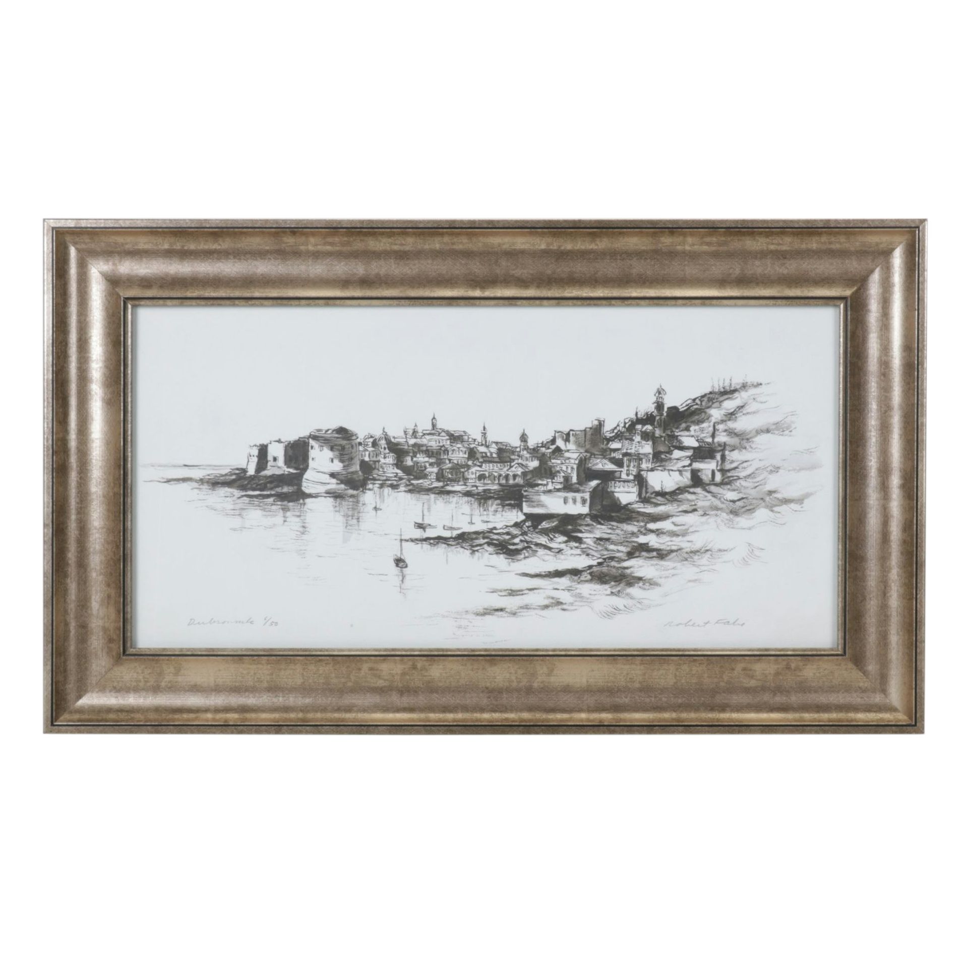 Robert Fabe Offset Lithograph "Dubrovnik", Late 20th to Early 21st Century