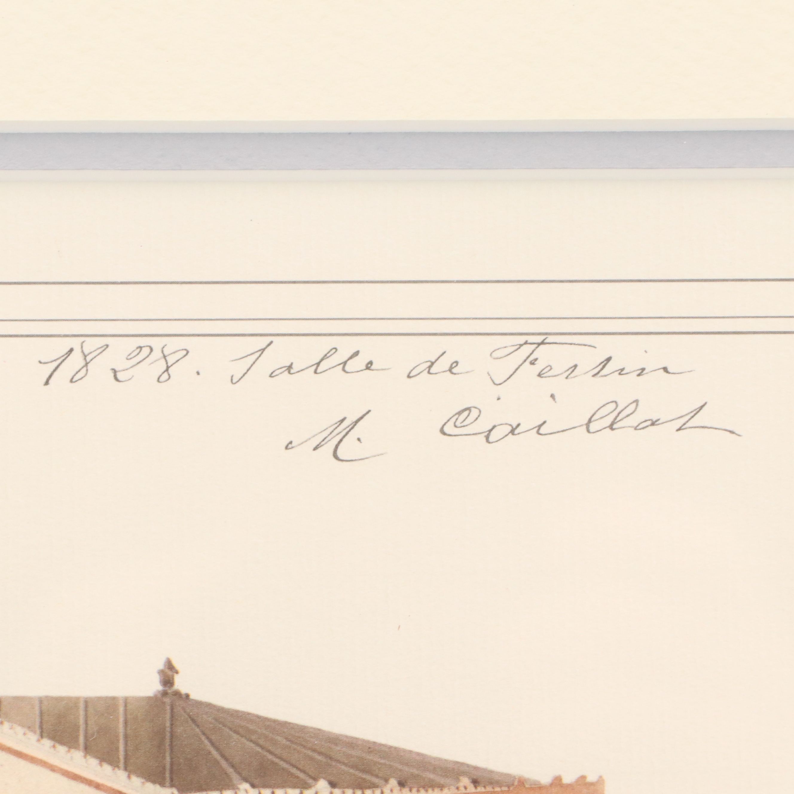 Four Offset Lithographs After French Architectural Drawings, 20th-21st C.