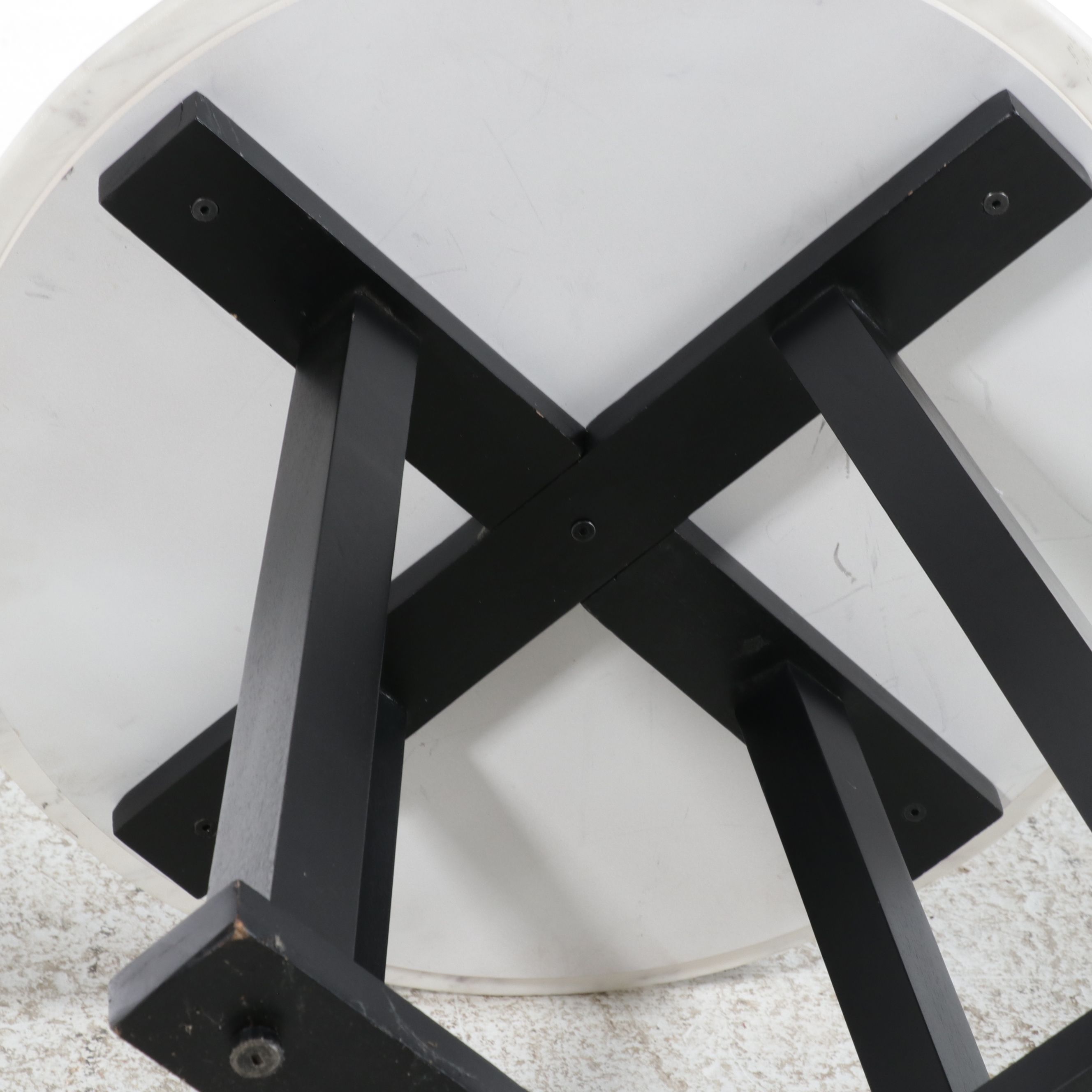 Modern Marble Top Circular Accent Table