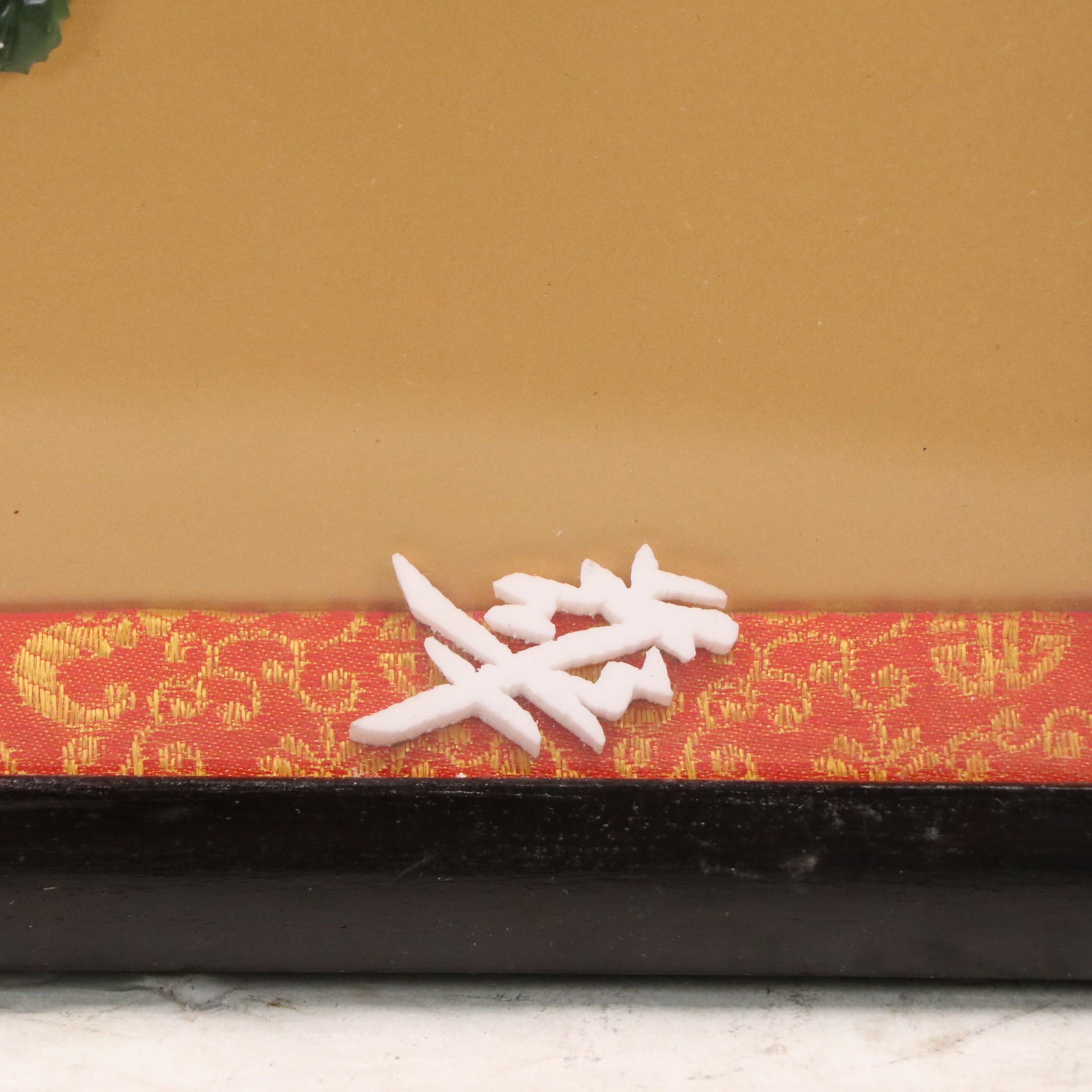 Chinese Painted Chrysanthemums in Vase Wall Panel, 20th Century