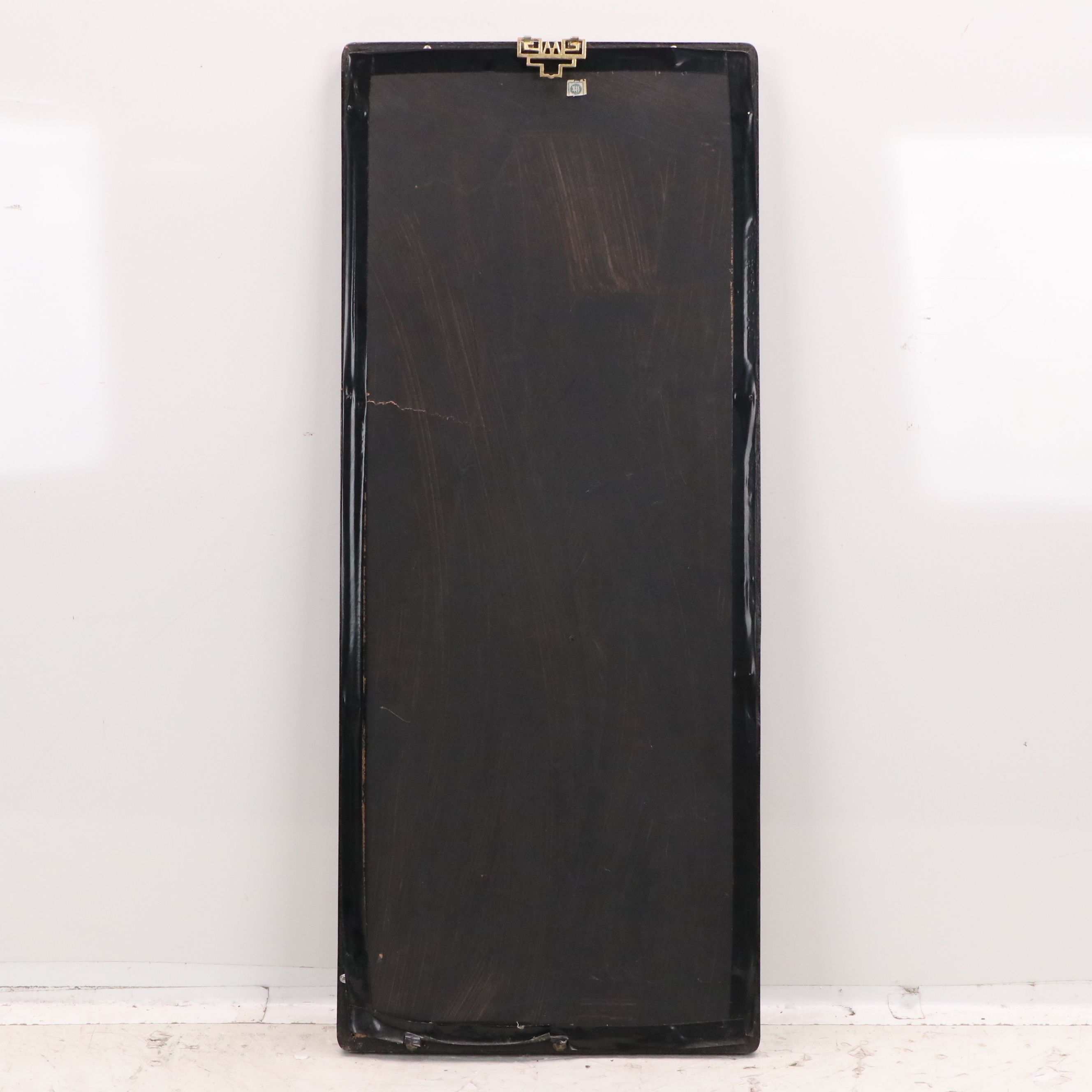 Chinese Painted Chrysanthemums in Vase Wall Panel, 20th Century