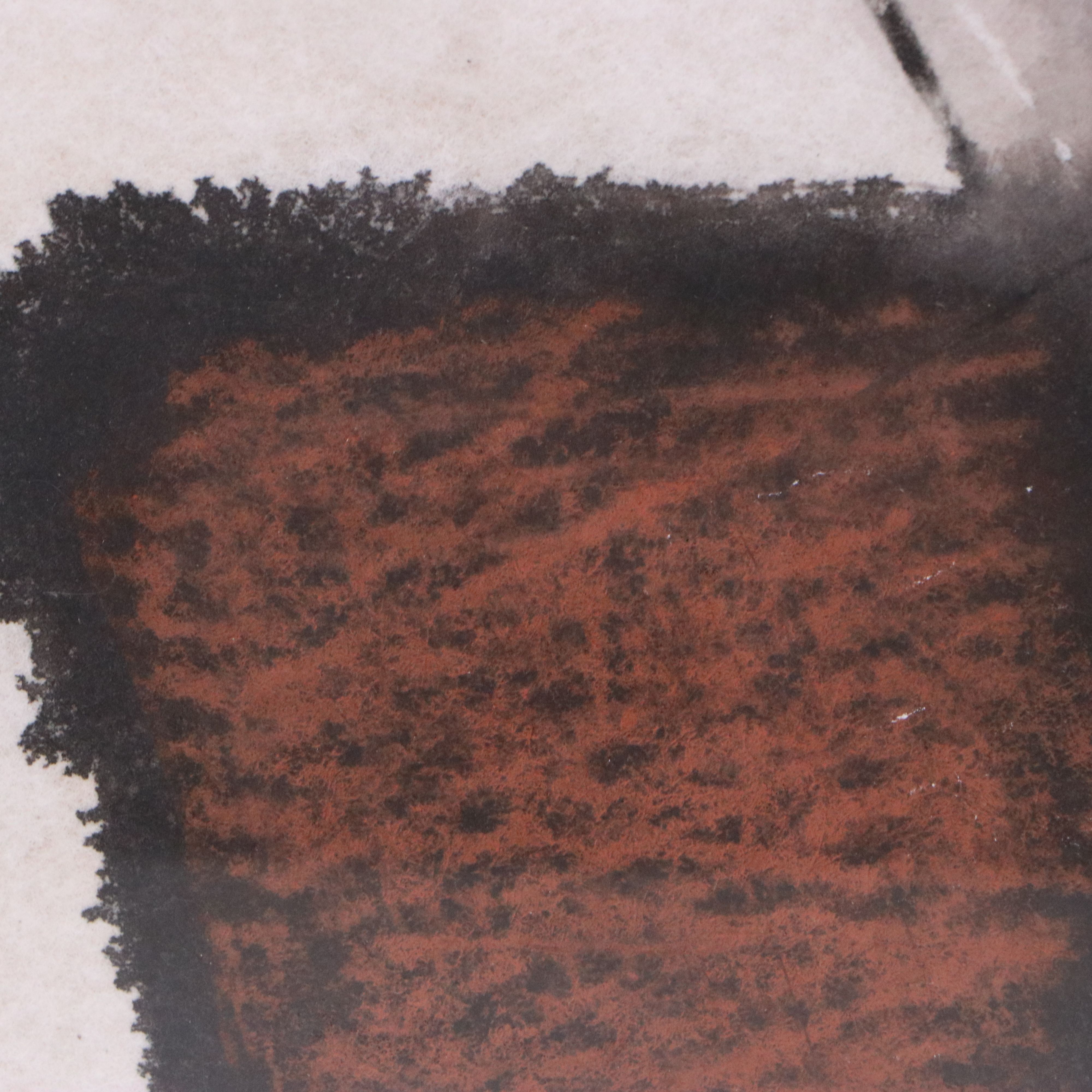 Harry Irving Gates Mixed Media Painting "And The Doors Were Cedar," 20th Century