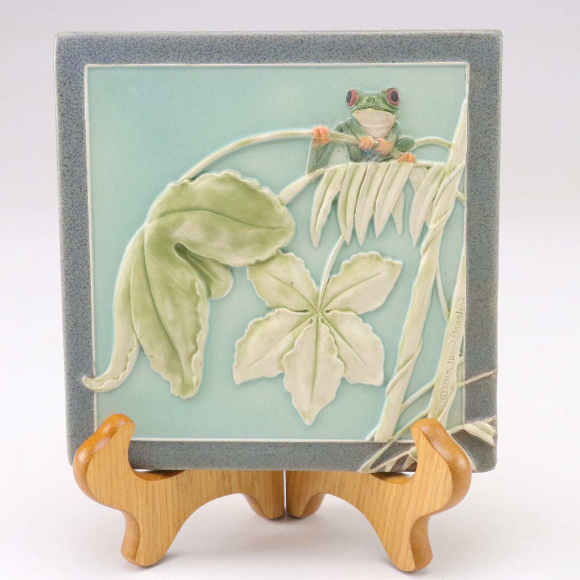 Medicine Bluff Studio Heron and Tree Frog Decorative Tiles by John Beasley