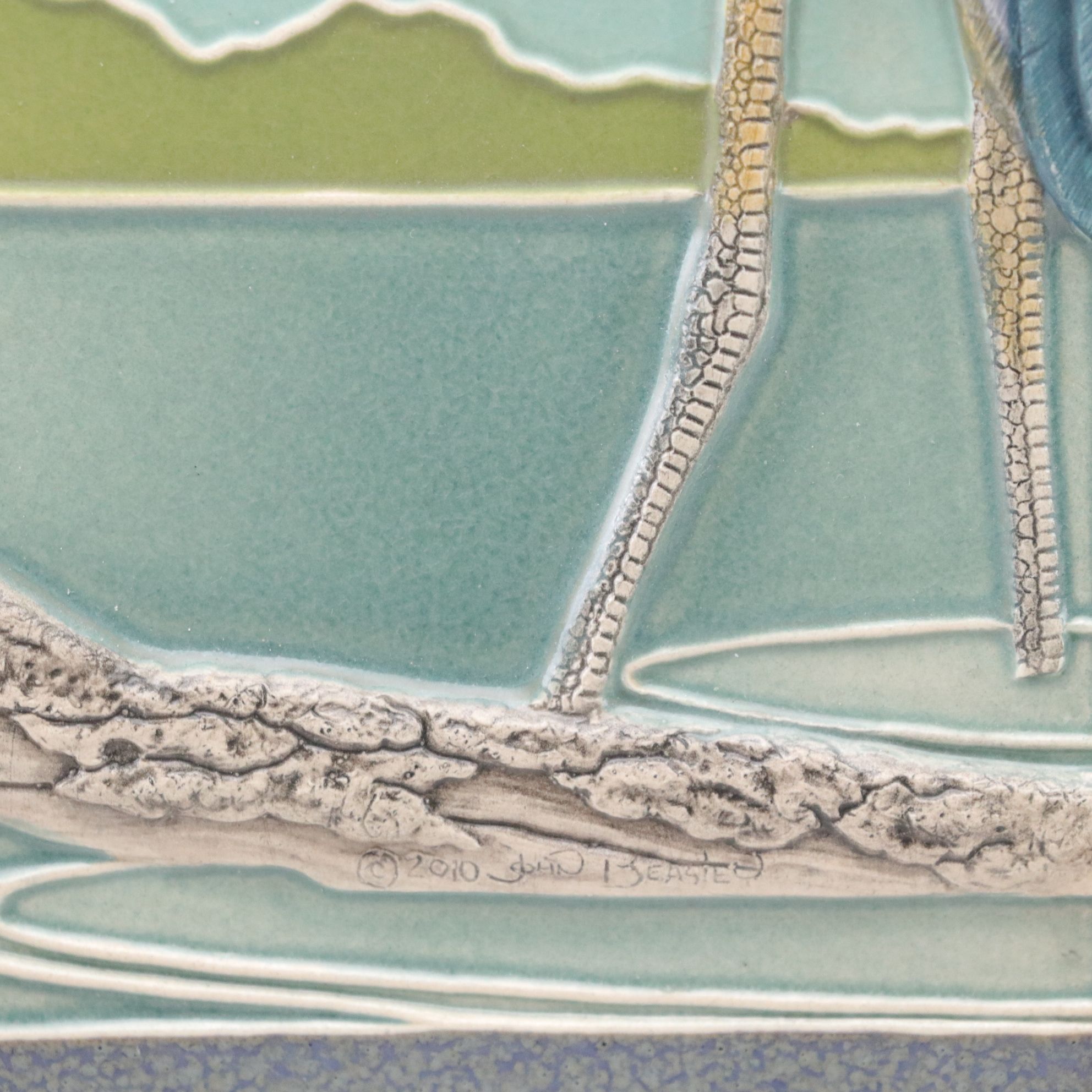 Medicine Bluff Studio Heron and Tree Frog Decorative Tiles by John Beasley