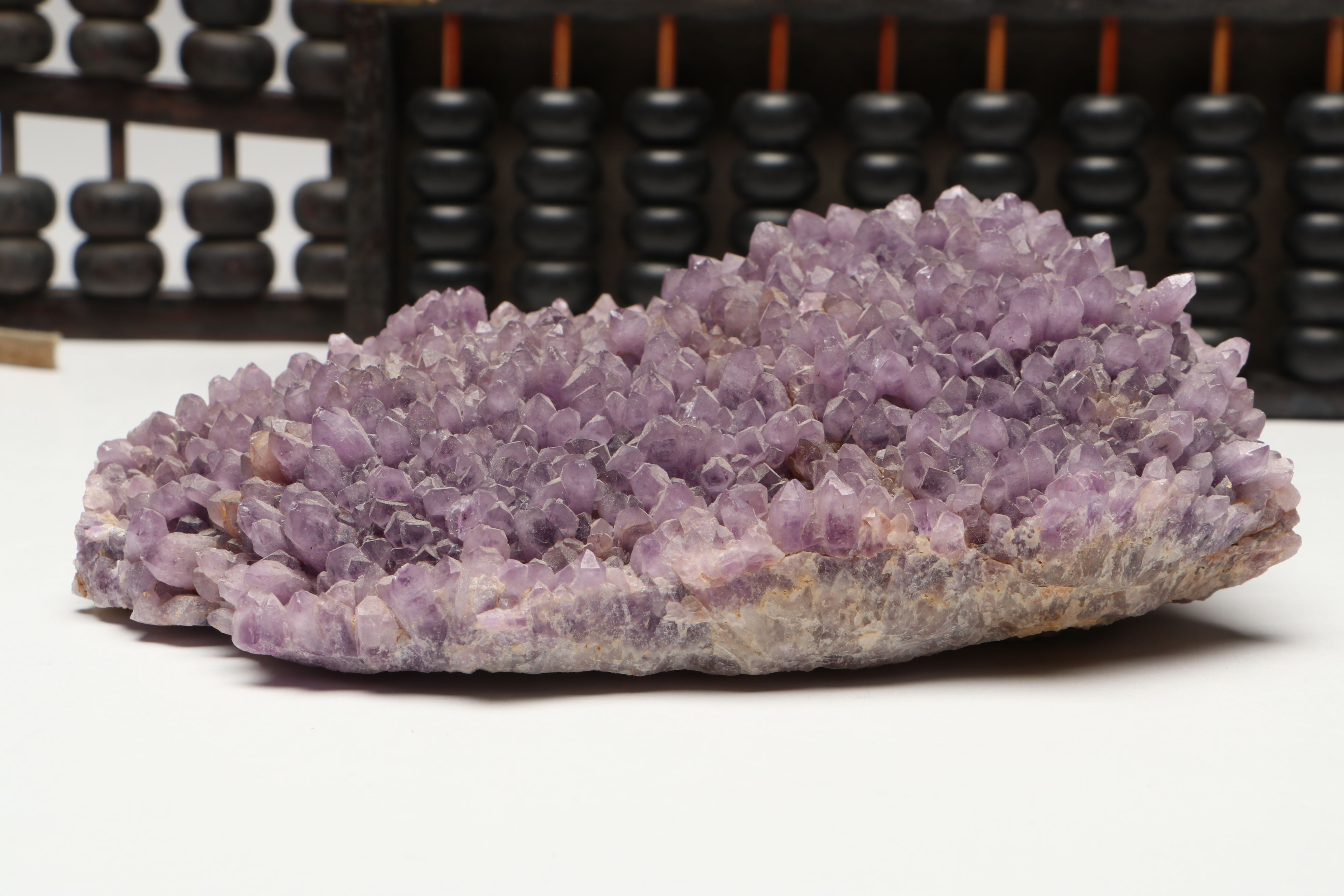 Arctic Indigenous Knives, Vintage Wood Abacuses and Amethyst Cluster